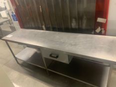 STAINLESS STEEL TABLE WITH DRAW