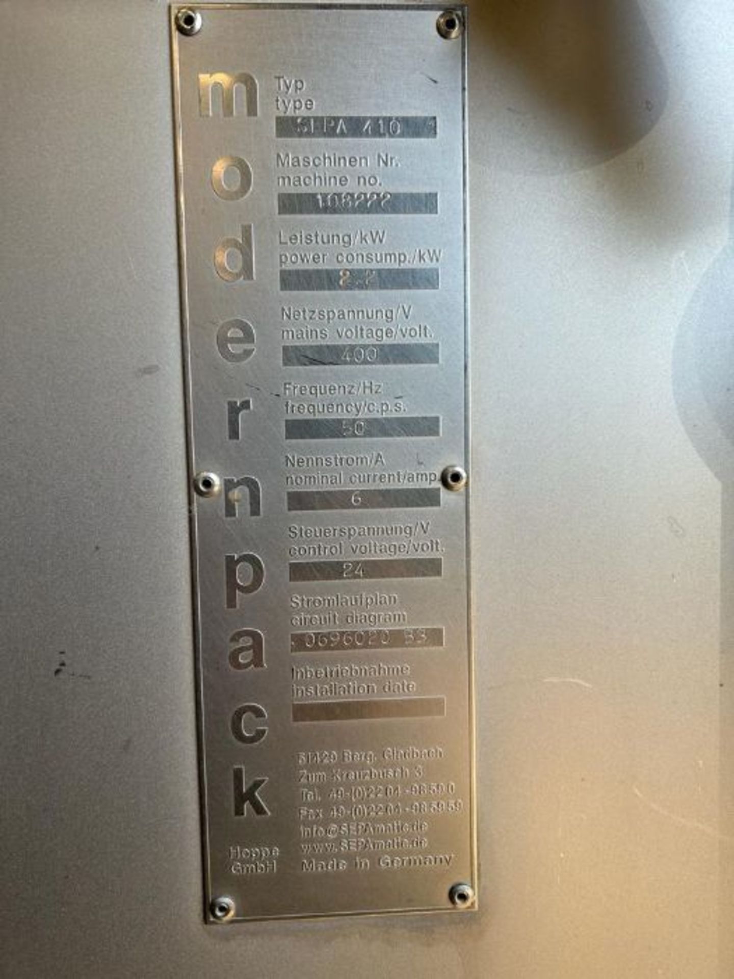 SEPAMATIC 410 SEPARATOR - Image 2 of 8