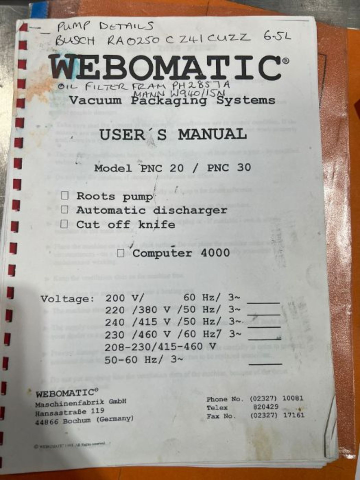 WEBOMATIC DOUBLE CHAMBER VACUUM PACKER - Image 8 of 8