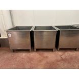 3 X S/S 850L BINS