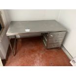 STAINLESS STEEL TABLE WITH DRAWERS