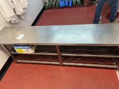 STAINLESS STEEL BENCH WITH STORAGE