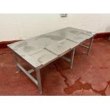 STAINLESS STEEL 3-STATION WEIGHING TABLE