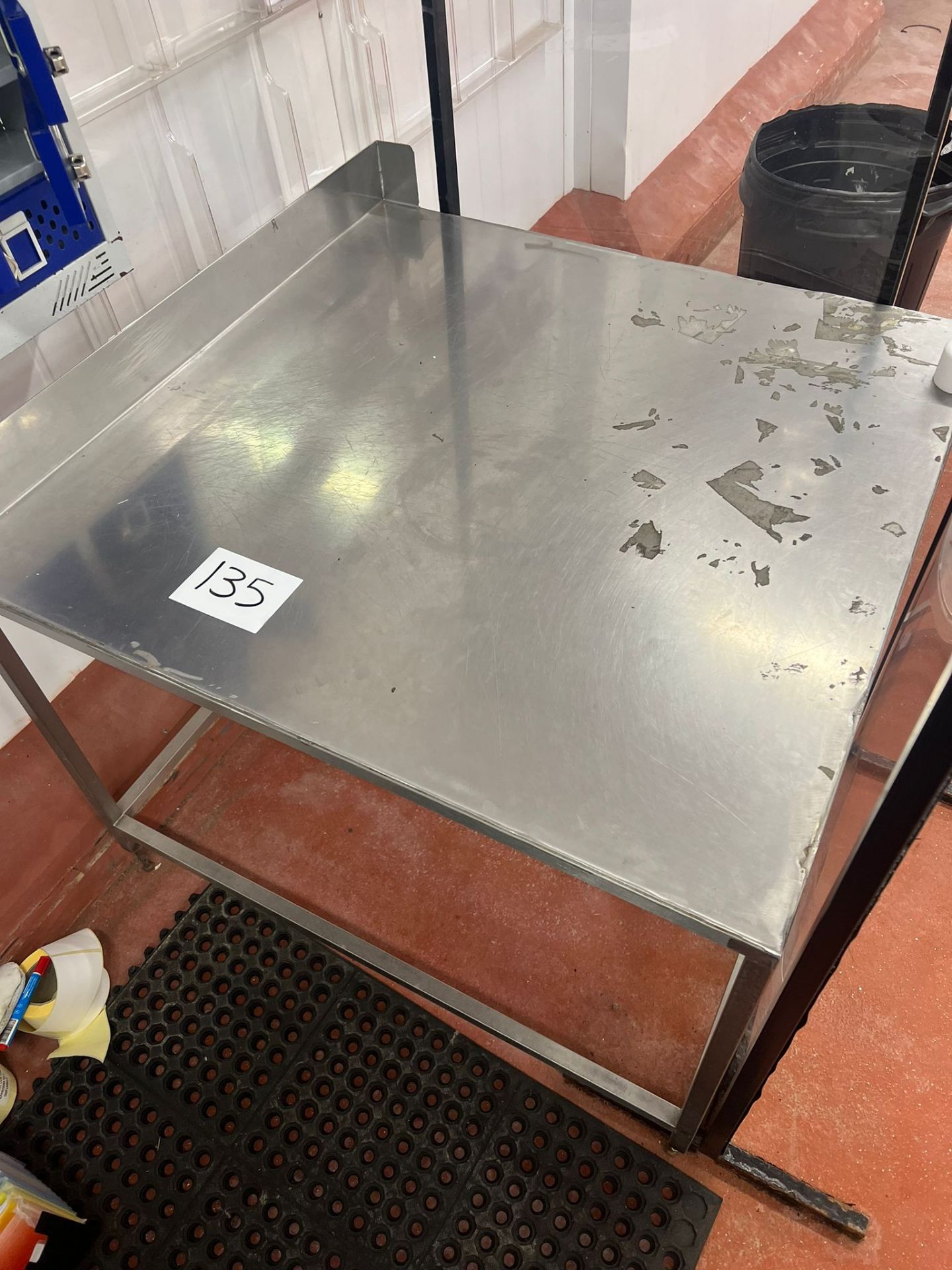 STAINLESS STEEL TABLE WITH PROTECTION SCREEN - Image 2 of 2