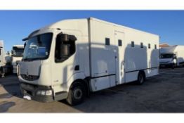 PO11 OXA 2011 RENAULT MIDLUM 180 DXI. MANUAL GEARBOX. DIESEL A/C. REAR VIEW CAMERA. 10 X CELLS.