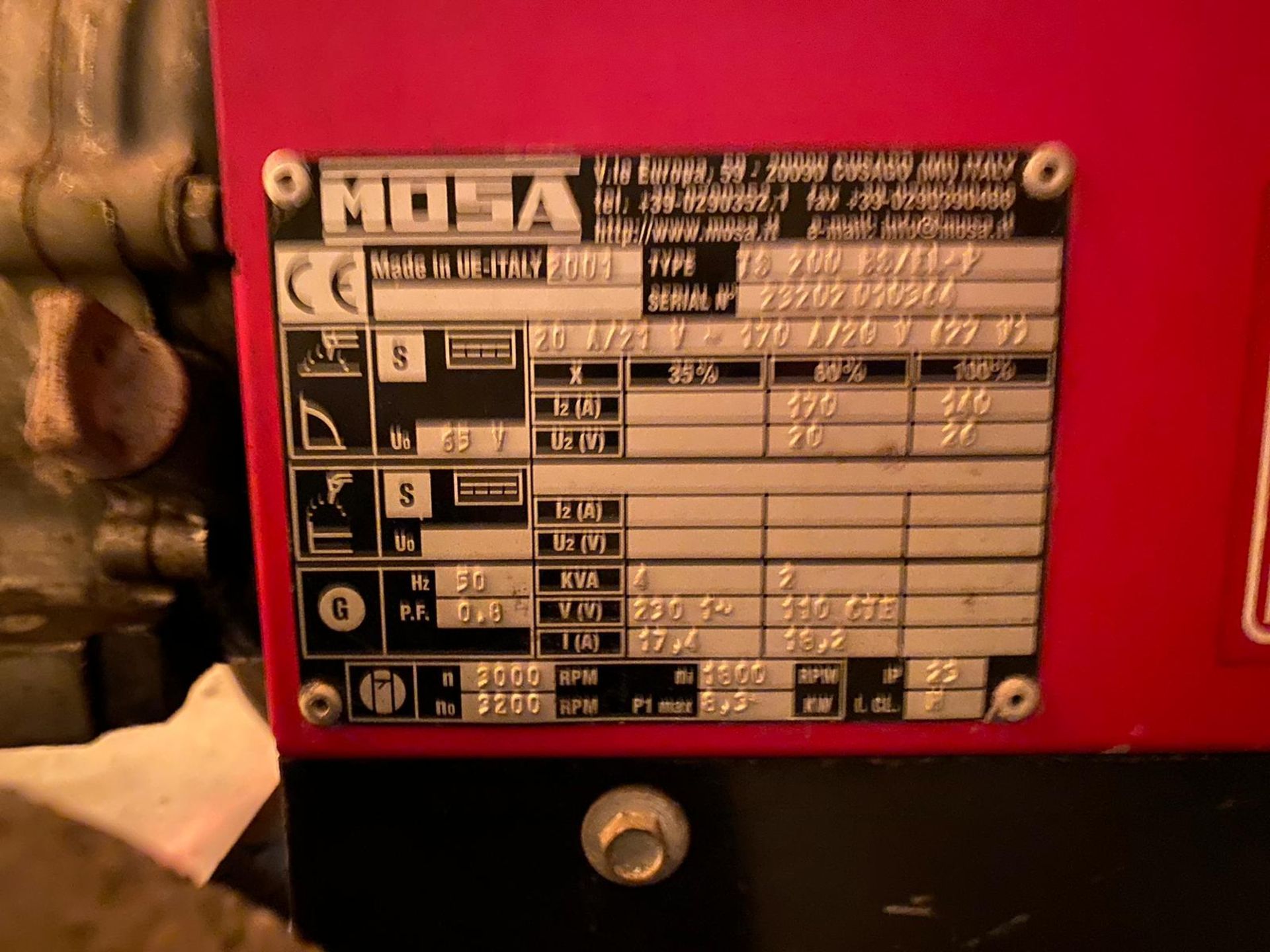 MOSA WELDER GENERATOR - Image 3 of 8