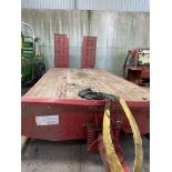 McCAULEY FLATBED PLANT TRAILER. WITH RAMPS