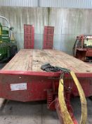 McCAULEY FLATBED PLANT TRAILER. WITH RAMPS