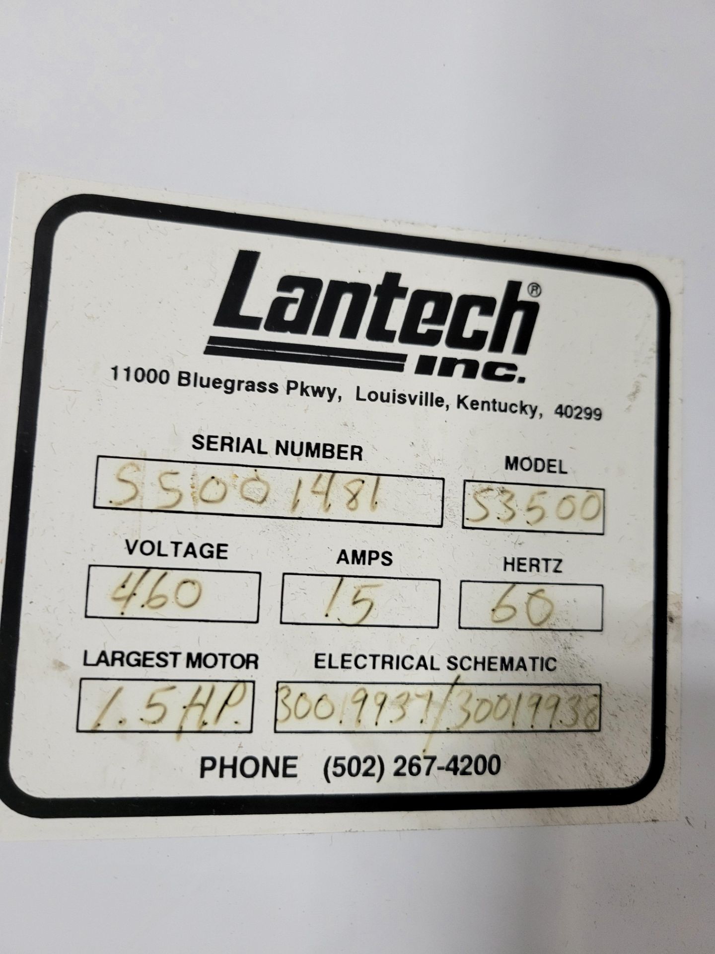 Lantech S3500 Pallet Wrapper