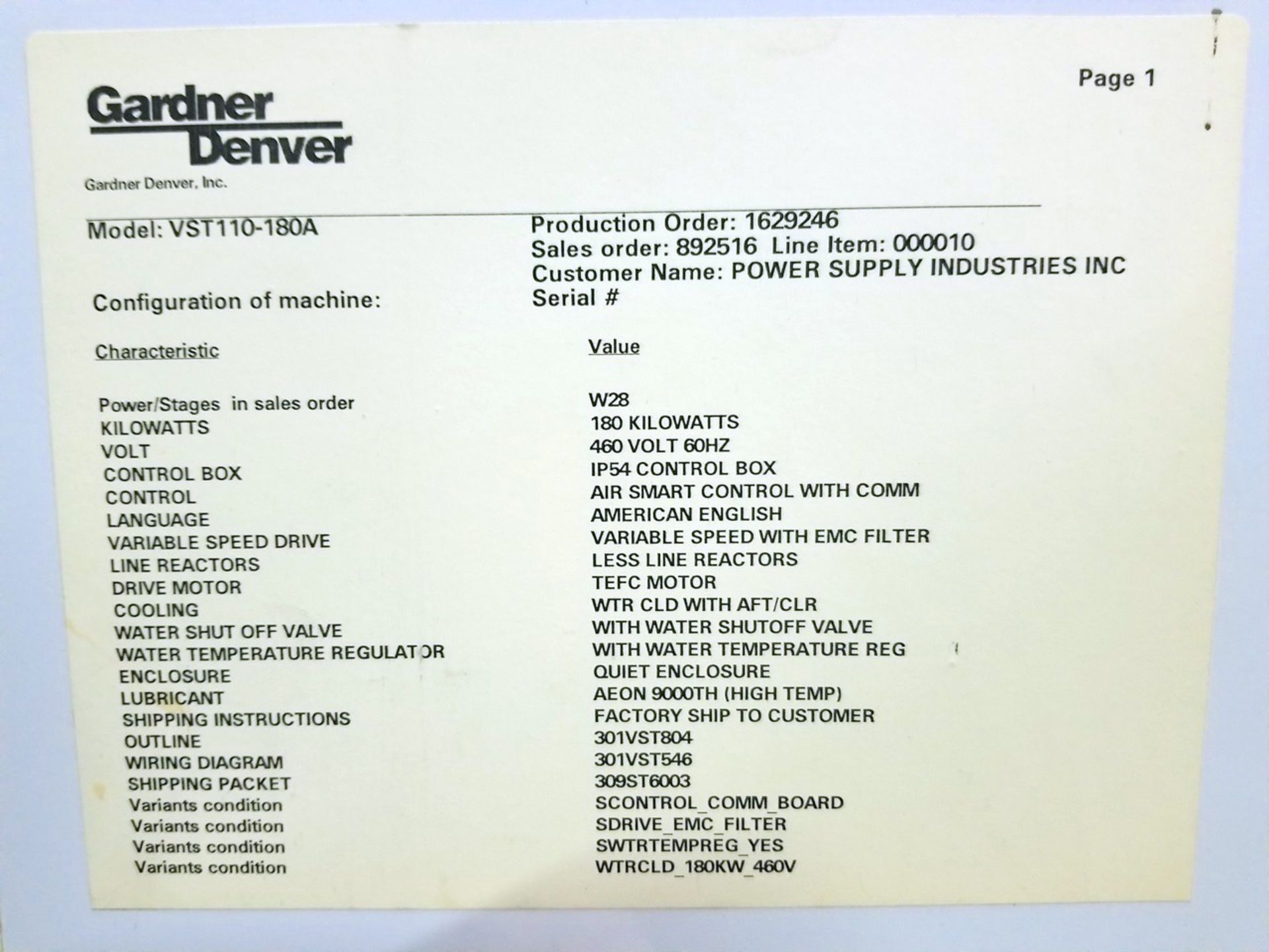 Gardner Denver 250 Horsepower Air Compressor - Image 11 of 12