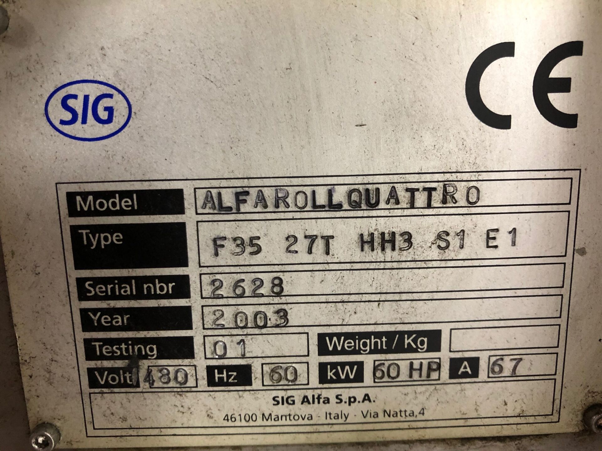 SIG Sidel Alfa Rollquatro High Speed Labeler - Image 11 of 15