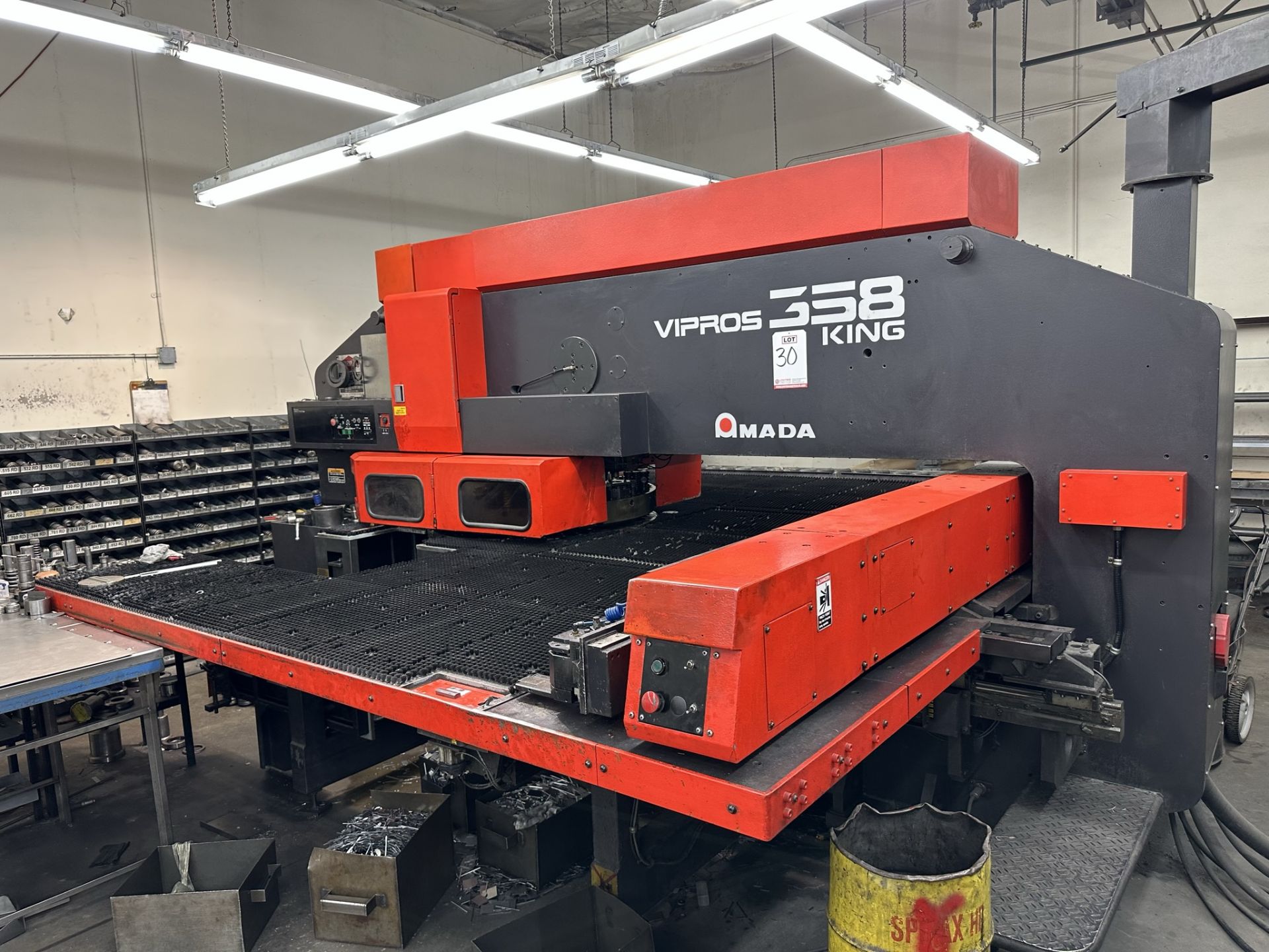 1996 AMADA VIPROS 358 KING TURRET PUNCH PRESS, 30-TON, 58-STATION, 50" X 157" SHEET SIZE, THICK - Image 2 of 21