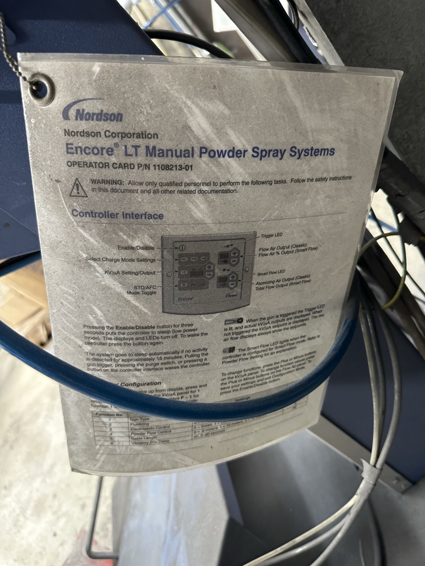 NORDSON ENCORE LT MANUAL POWDER COATING SYSTEM, PART NO. 1107897, 115V, S/N AA13K00619 - Image 5 of 5