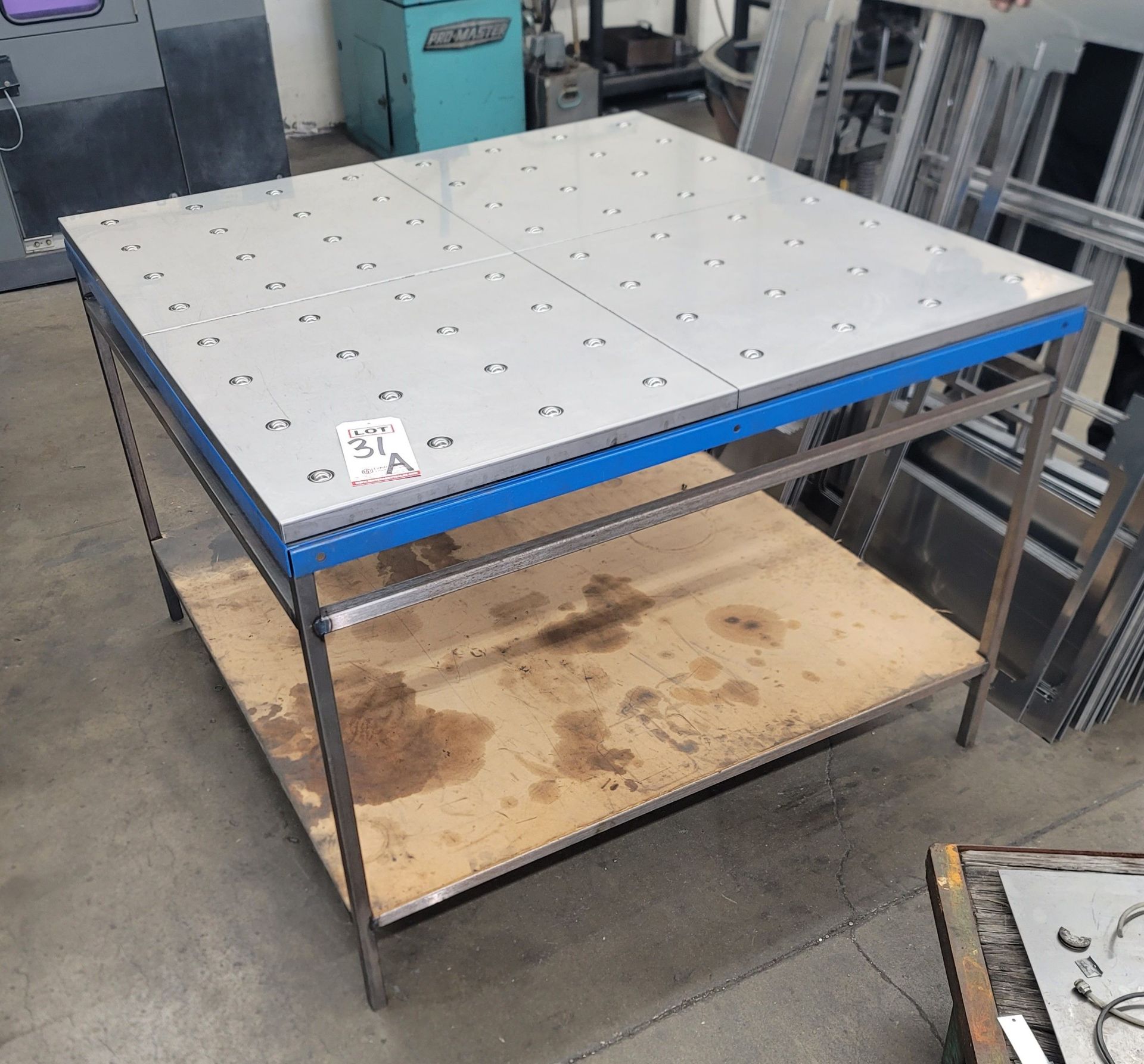 MATERIAL TRANSFER TABLE, 4' X 4' X 35-5/8" HT