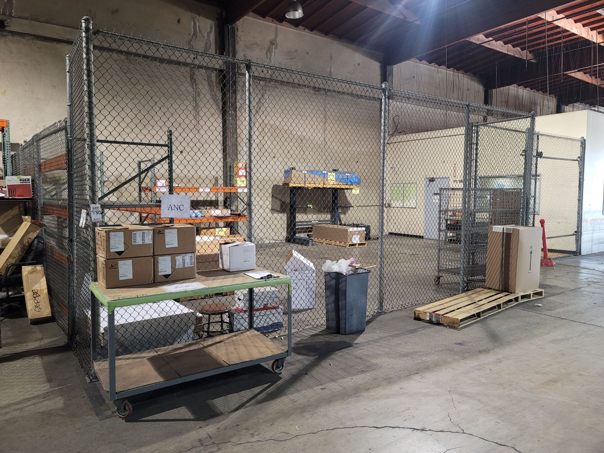 CHAIN LINK FENCE, 45' X 8' AND (1) 9' ROLLING GATE, (BUILDING 25)