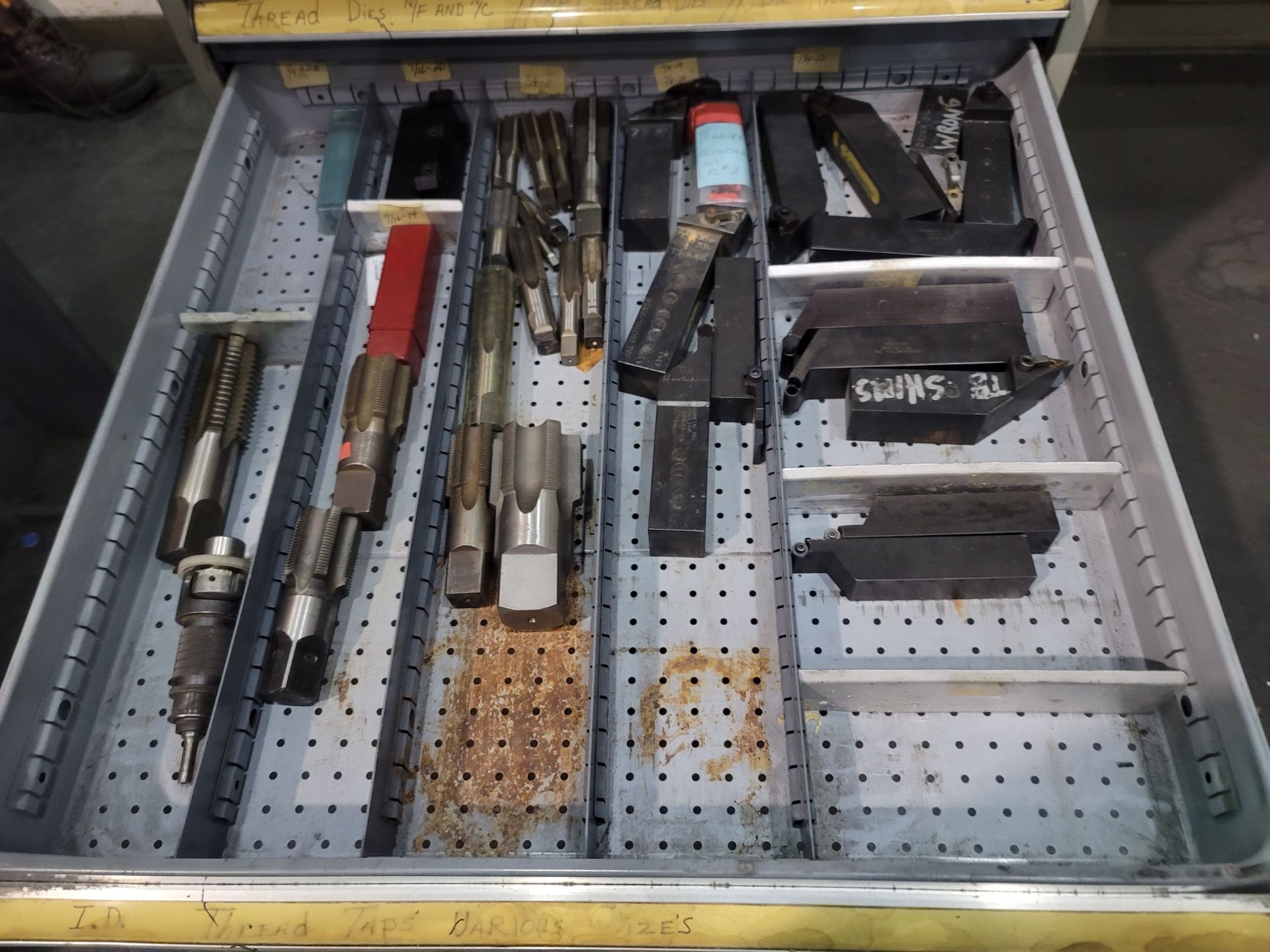 9-DRAWER TOOL CABINET, 30" X 29" X 39" HT, W/ CONTENTS OF DRAWERS, ITEMS ON TOP ARE NOT INCLUDED, ( - Image 5 of 5