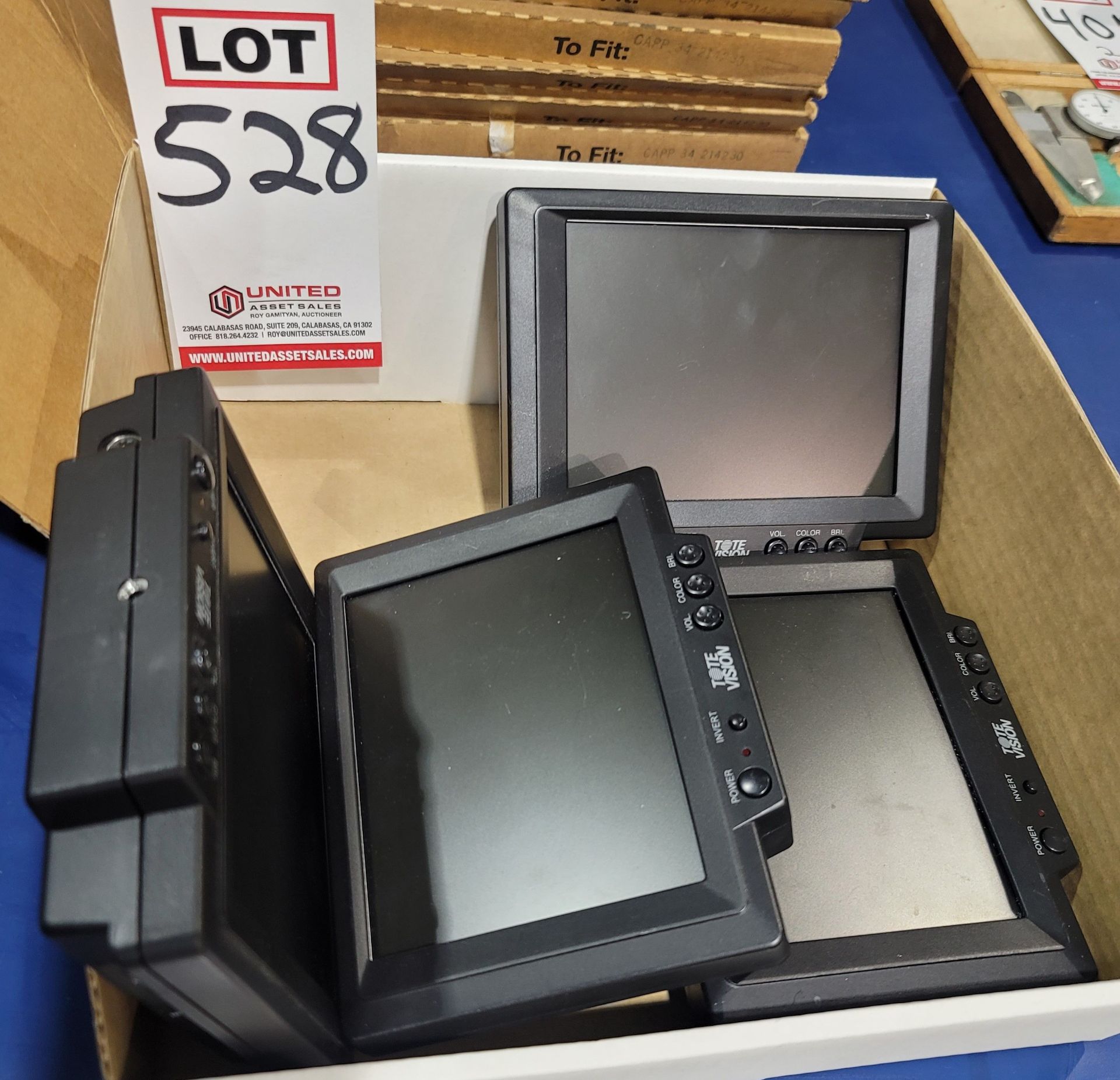 LOT - (4) TOTE VISION 6.4 TFT LCD COLOR MONITORS, MODEL LCD-640, (BUILDING 3)