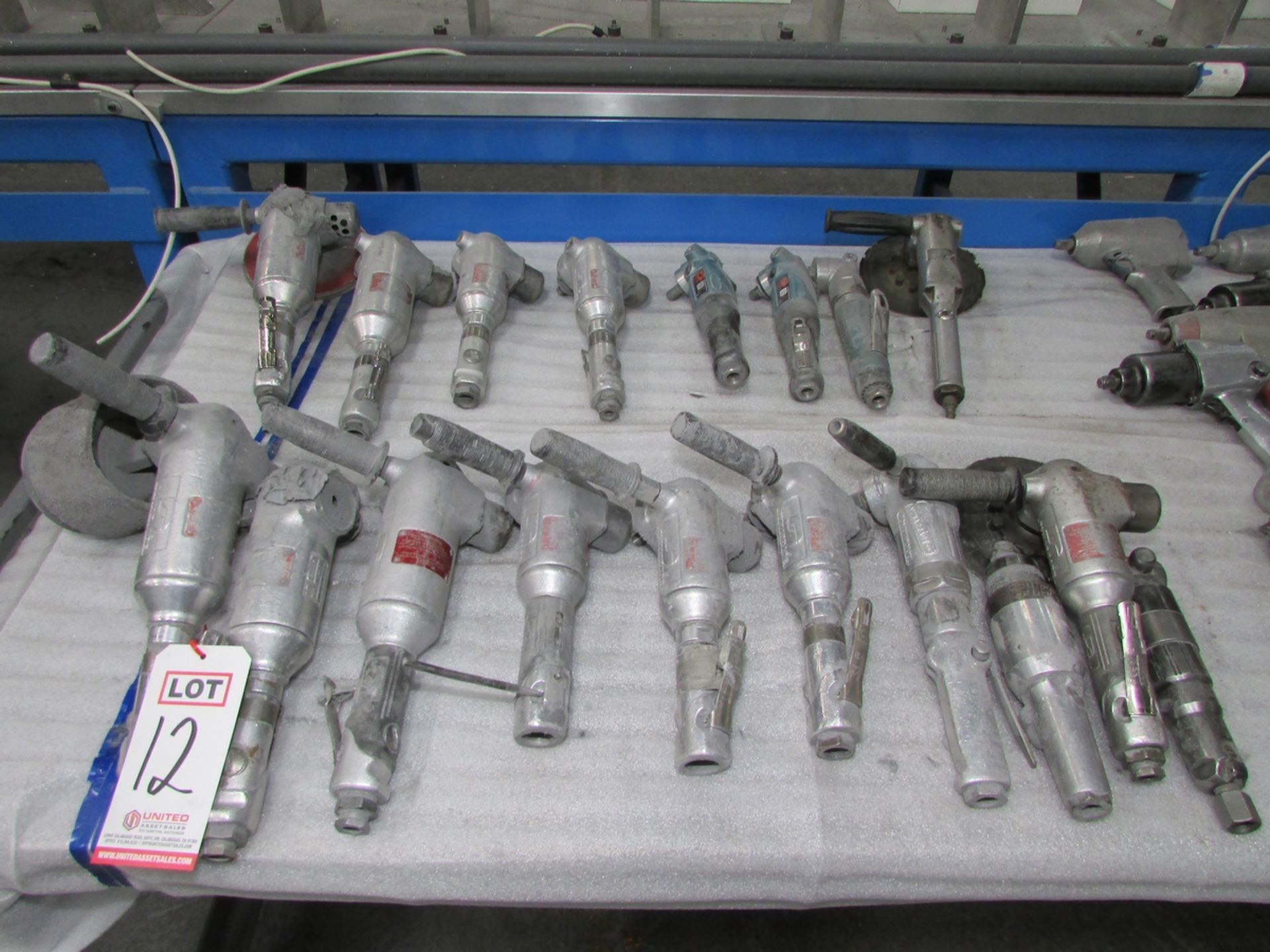 LOT - (16) ASSORTED PNEUMATIC ANGLE GRINDERS/SANDERS/POLISHERS