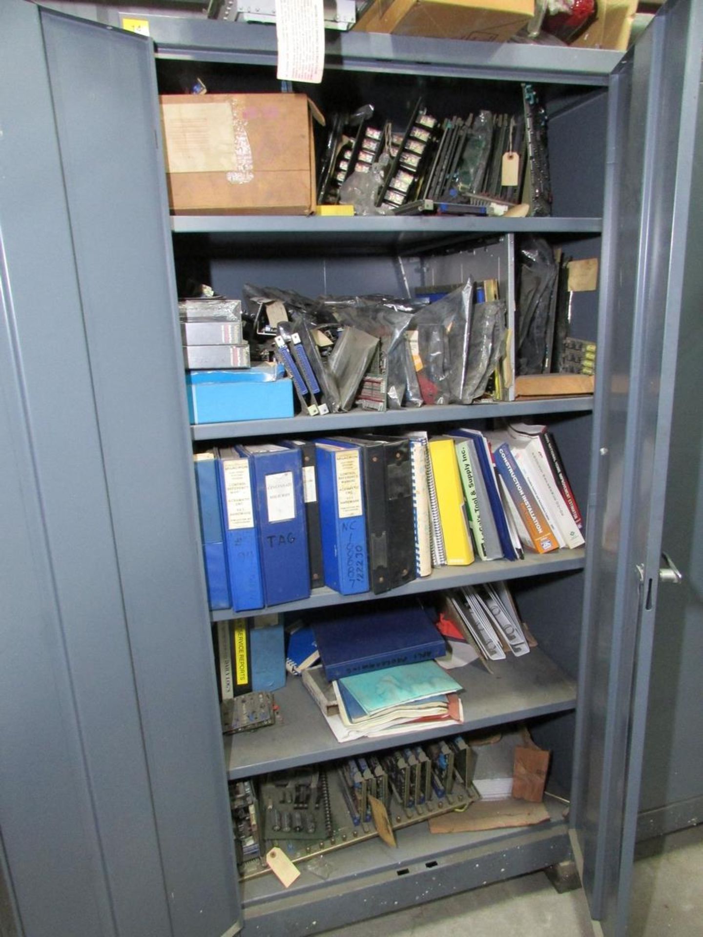 2-DOOR CABINET, W/ CONTENTS: ASSORTED MACHINE CONTROL BOARDS - Image 2 of 6