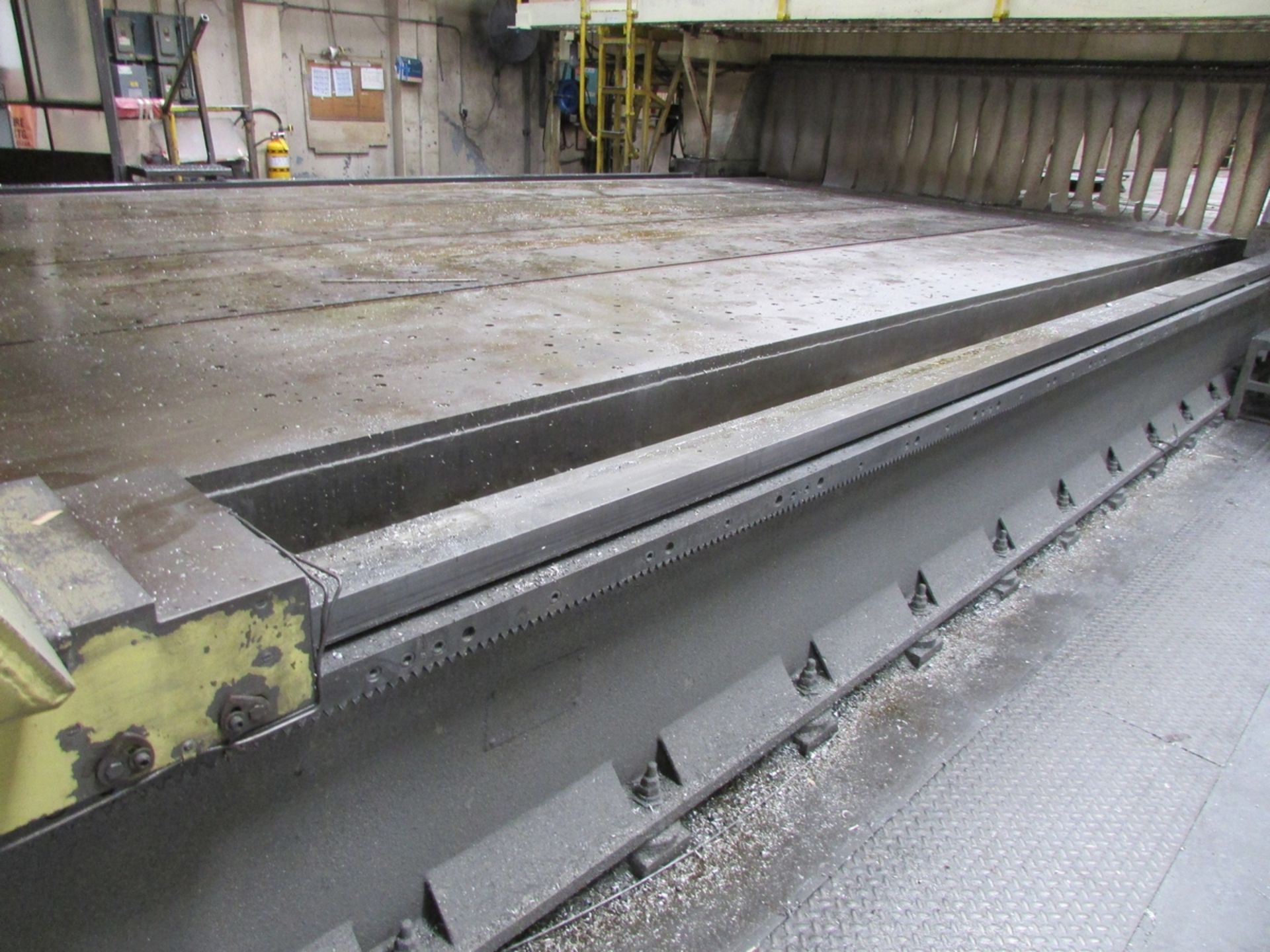 T-SLOTTED GANTRY MILL TABLE, 120' X 160", 125' BEDWAY LENGTH - Image 7 of 18