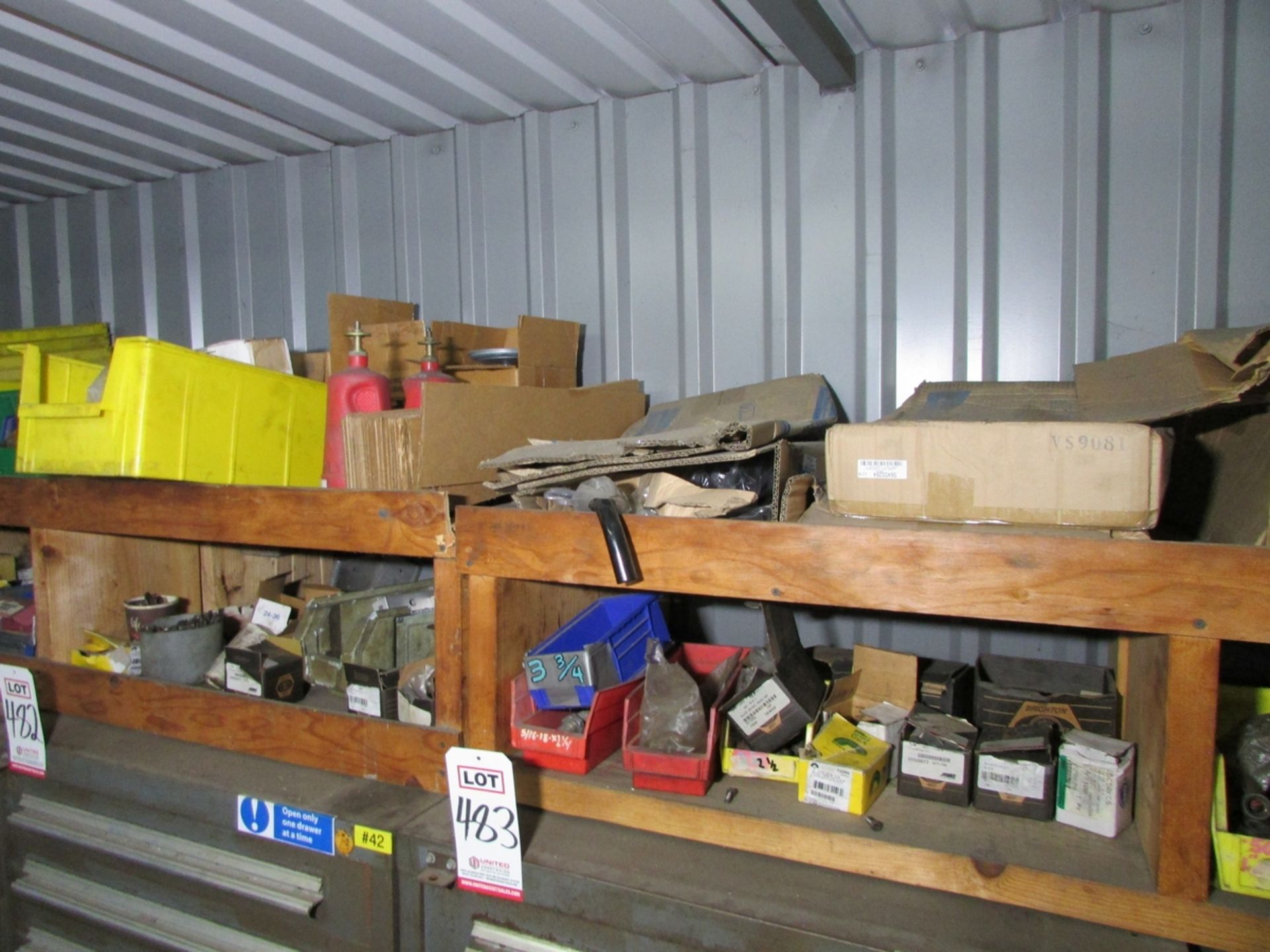 LOT - (10) SHELVING UNITS, W/ MISC. CONTENTS: LARGE ASSORTMENT OF HARDWARE, NUTS, BOLTS, FITTINGS, - Image 11 of 17