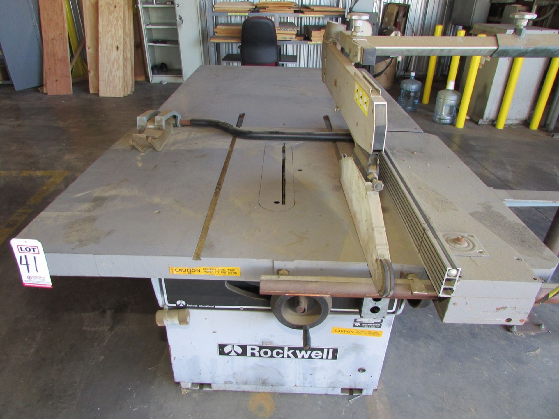 ROCKWELL INVICTA 12" TILTING ARBOR TABLE SAW, MODEL RT-40, S/N 1012, ALTENDORF WA107 GUARD, 60" X - Image 5 of 10