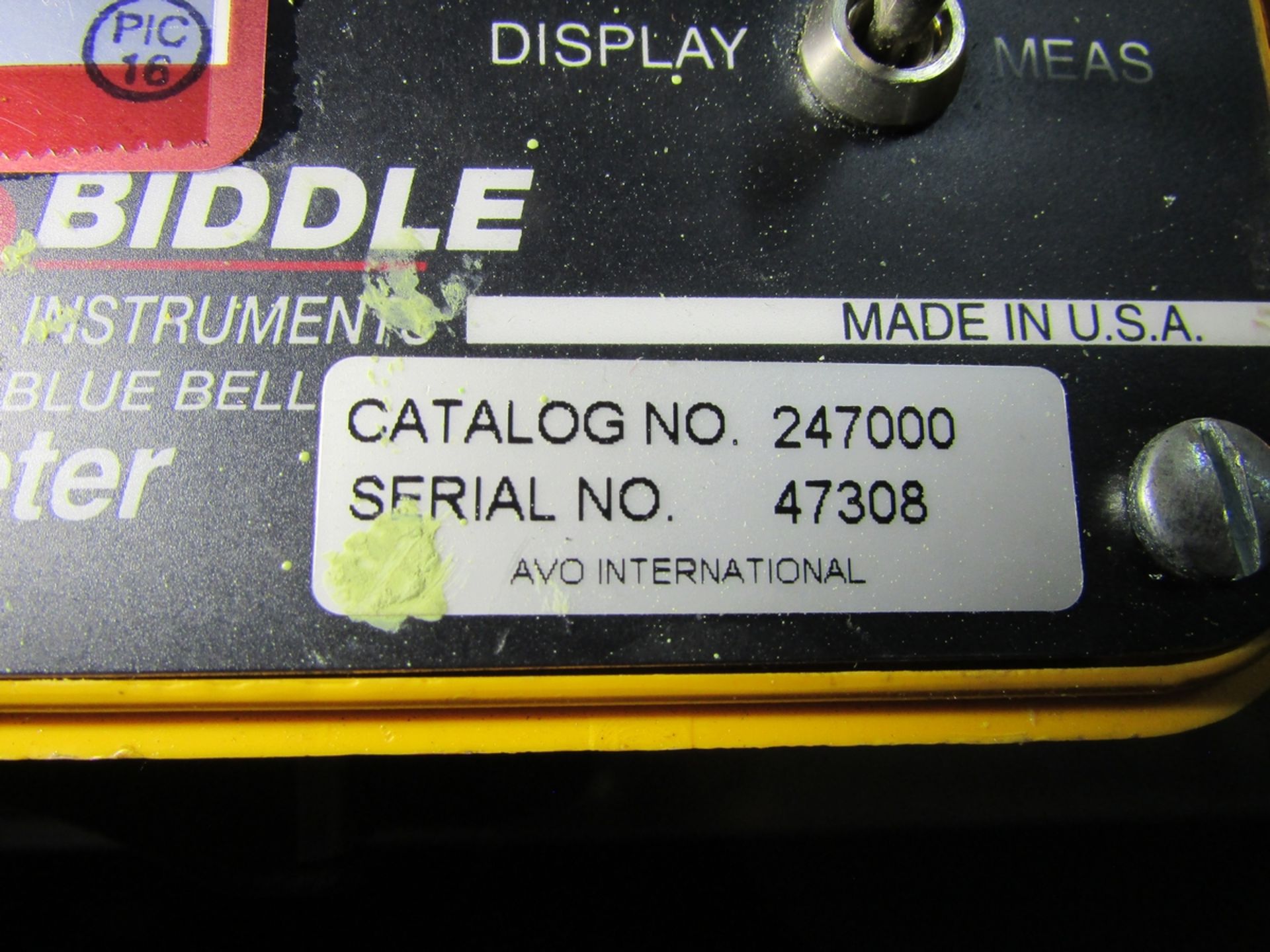 LOT - BIDDLE INSTRUMENTS DIGITAL LOW RESISTANCE OHMMETER, MODEL 247000, W/ (2) PART NO. 15572-1 - Image 5 of 6