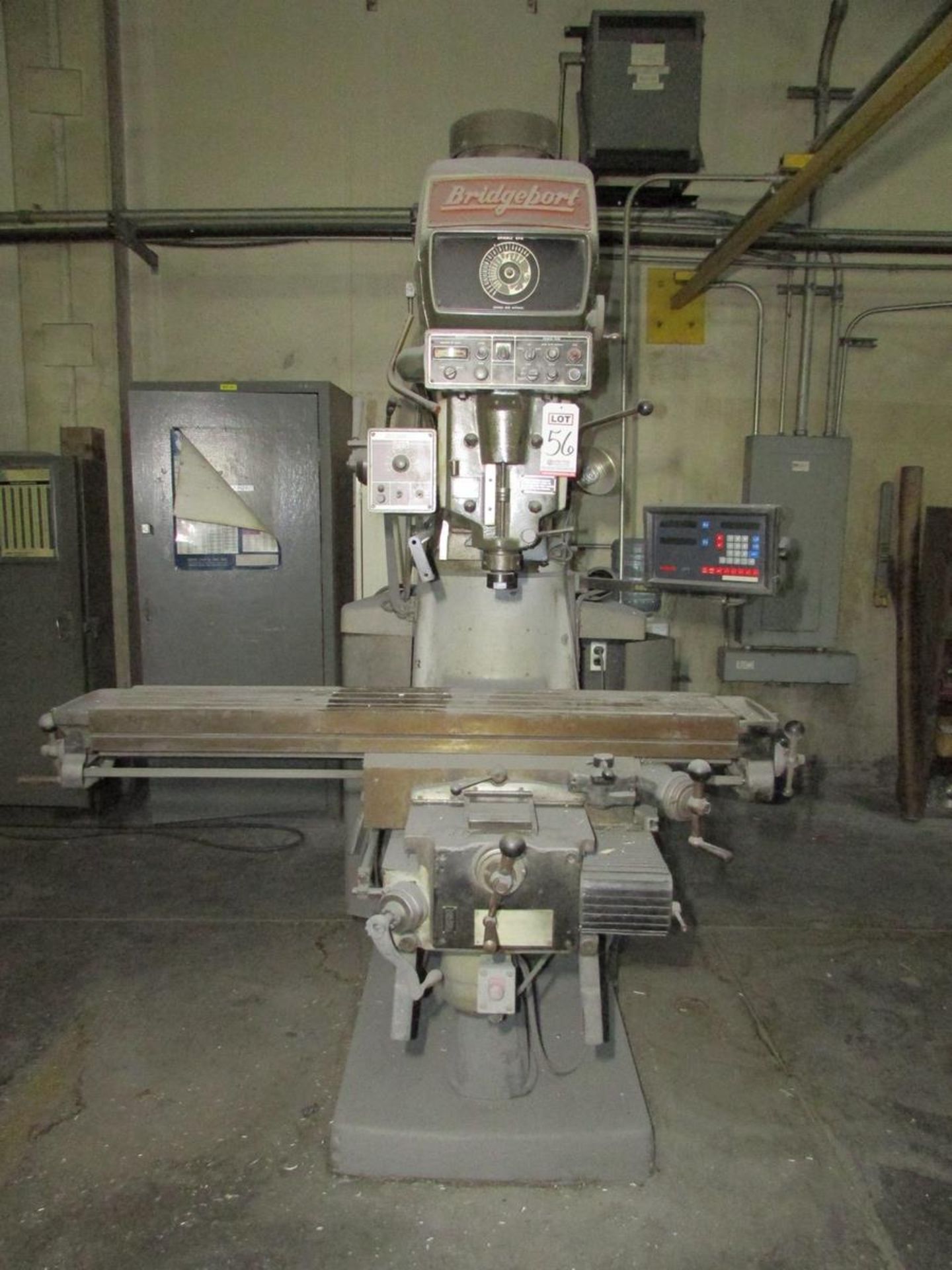 BRIDGEPORT VERTICAL MILLING MACHINE, SERIES II, 58" X 11" T-SLOTTED TABLE W/ TABLE AND KNEE POWER - Image 2 of 12