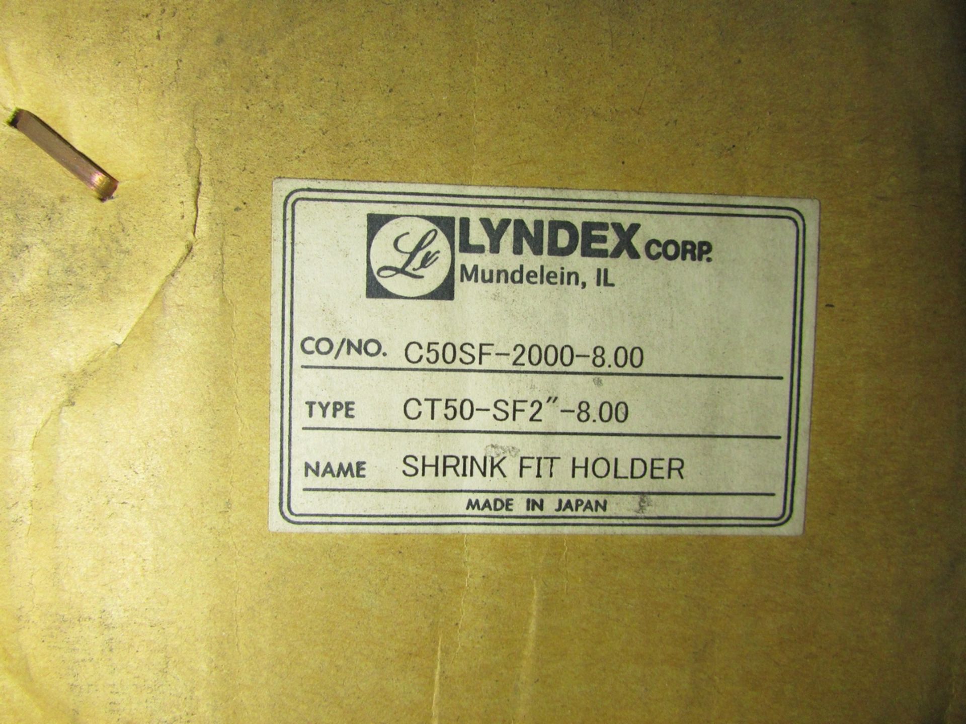 LOT - (9) LYNDEX CAT 50 SHRINK FIT TOOL HOLDERS - Image 2 of 3