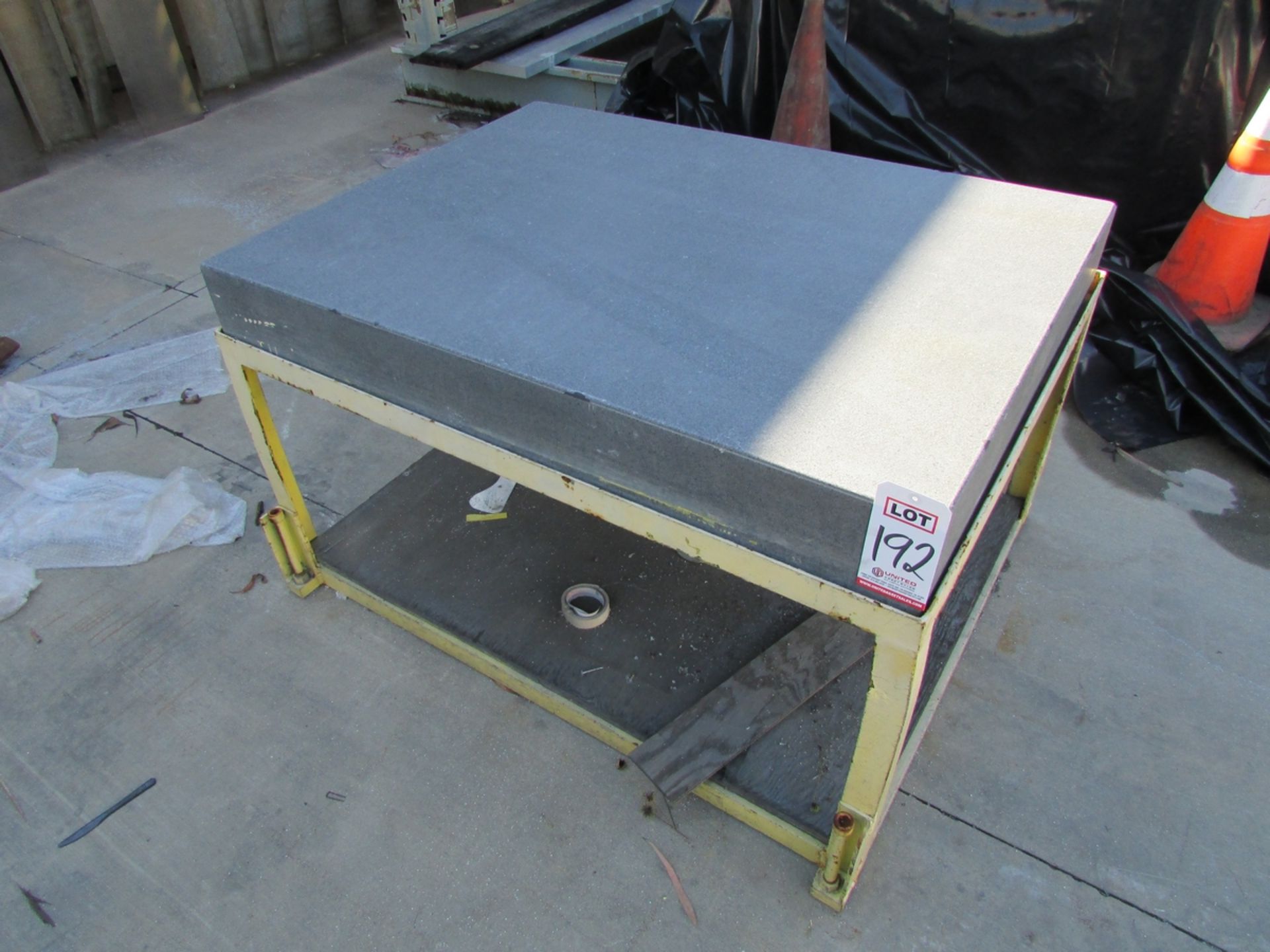 GRANITE SURFACE TABLE, 48" X 35-1/2" X 6"