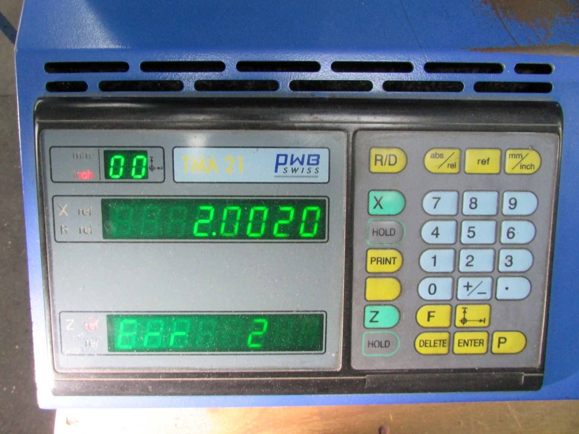 PWB SWISS 50 TAPER TOOL PRE-SETTER, MODEL TMA 21, DRO, 120V, (DELAYED PICKUP UNTIL APRIL 30, 2023) - Image 5 of 7