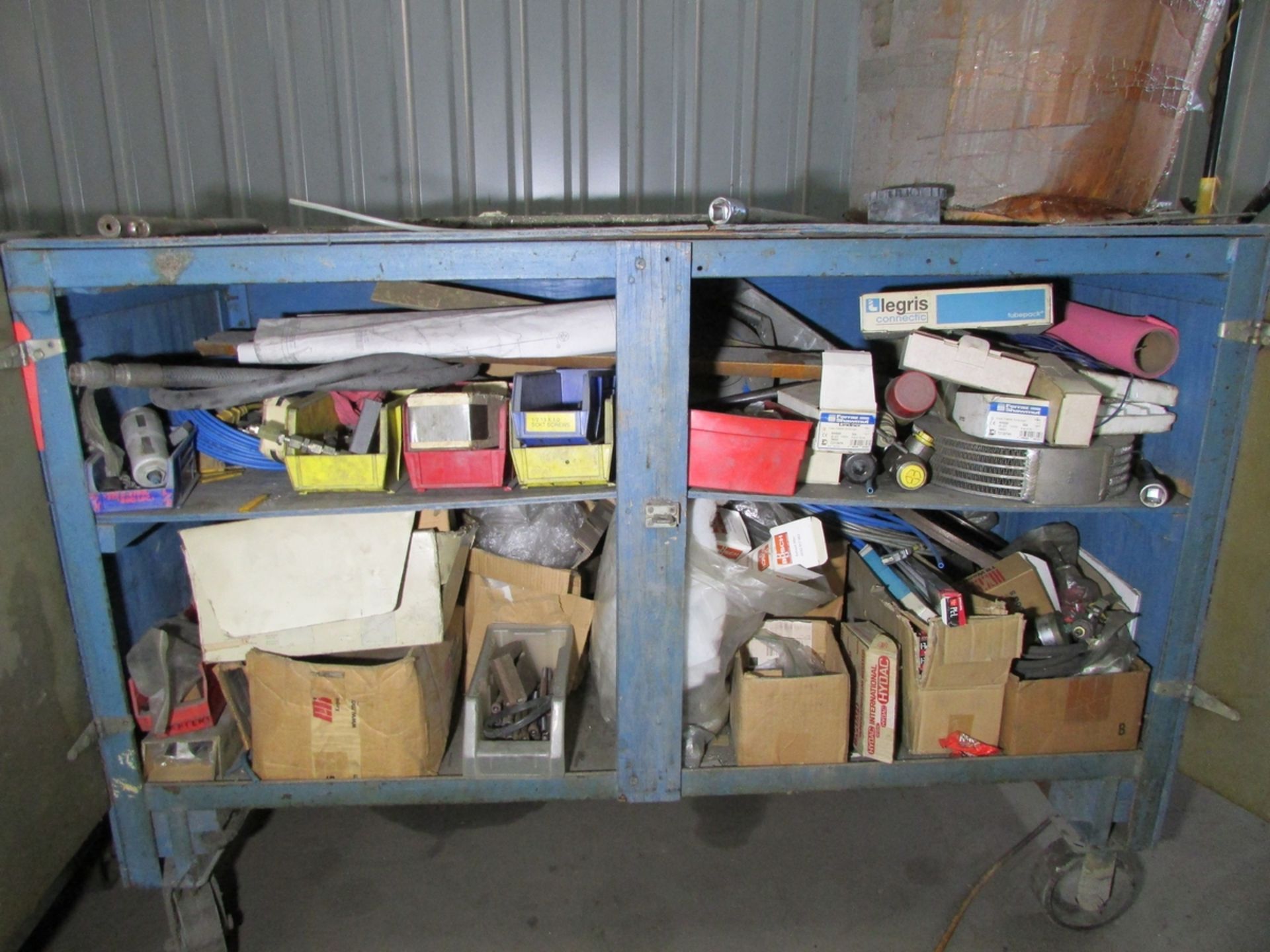 LOT - (8) ROLLING STORAGE CABINETS, W/ ASSORTED SHOP SUPPLIES AND CONTENTS, TO INCLUDE: LIFTING - Image 8 of 12
