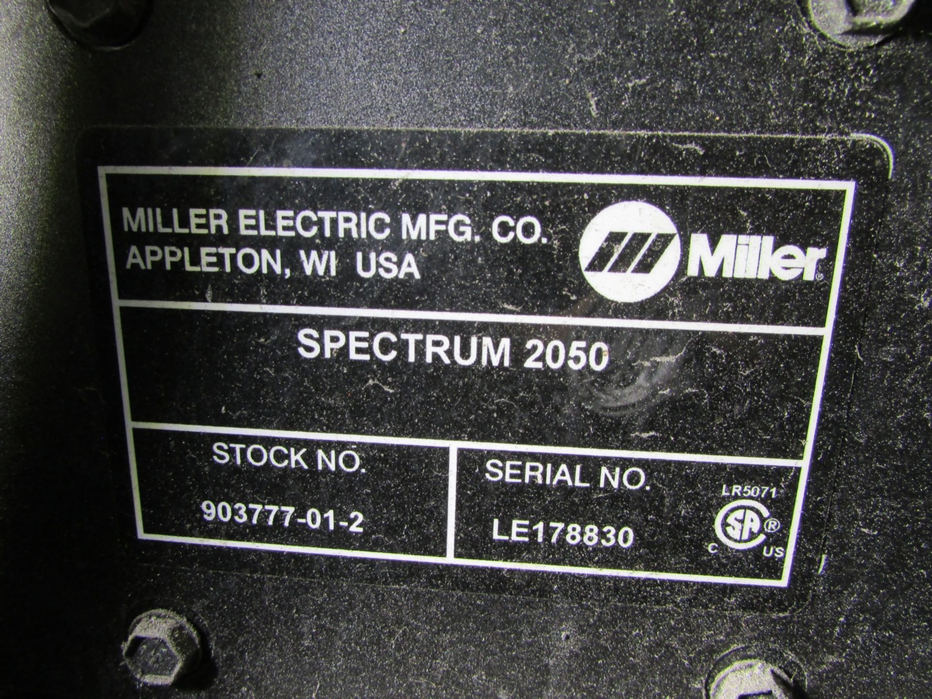 MILLER SPECTRUM 2050 DC PLASMA CUTTING SYSTEM W/ AUTO-LINE, 110V 55A 60% DUTY CYCLE 280 MAX OCV DC - Image 7 of 8