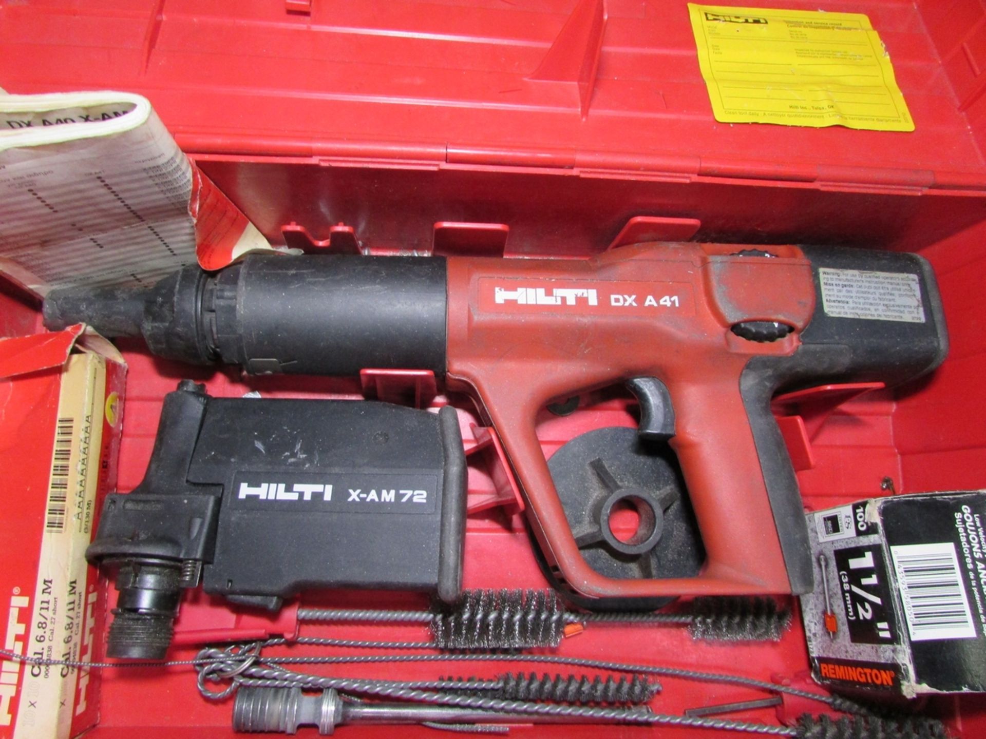 HILTI POWDER ACTUATED FASTENING TOOL, MODEL DX A41, W/ HILTI X-AM72 MAGAZINE ATTACHMENT - Image 3 of 3