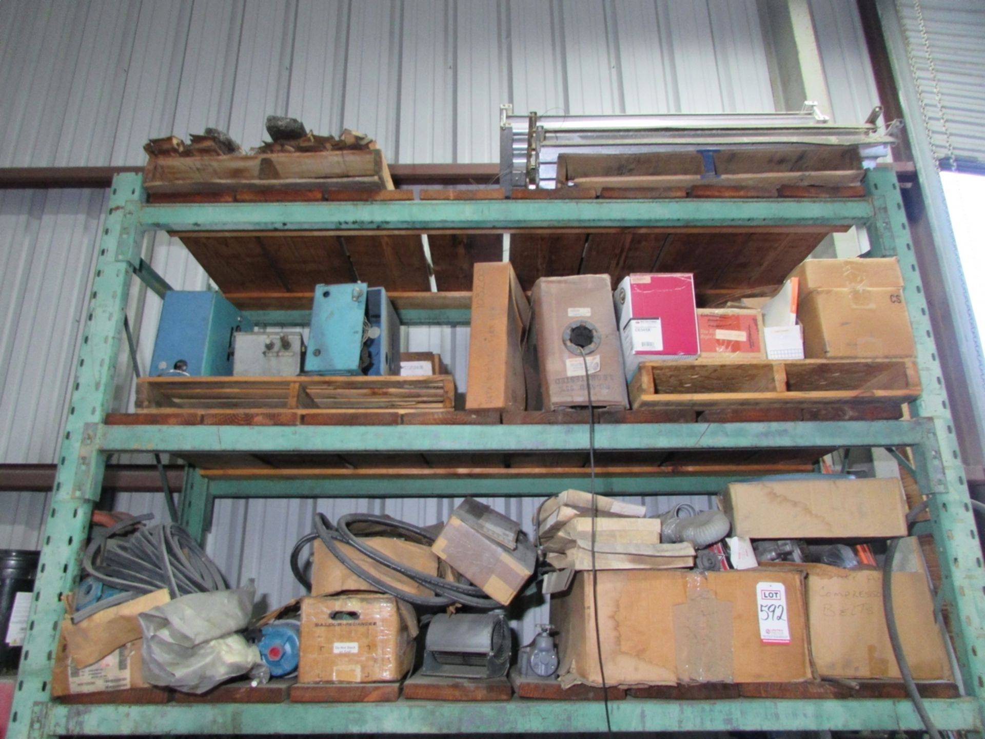 LOT - CONTENTS ONLY OF (1) SECTION OF PALLET RACKING, W/ ASSORTED MOTORS, PUMPS, ELECTRIC CABLE - Image 4 of 4