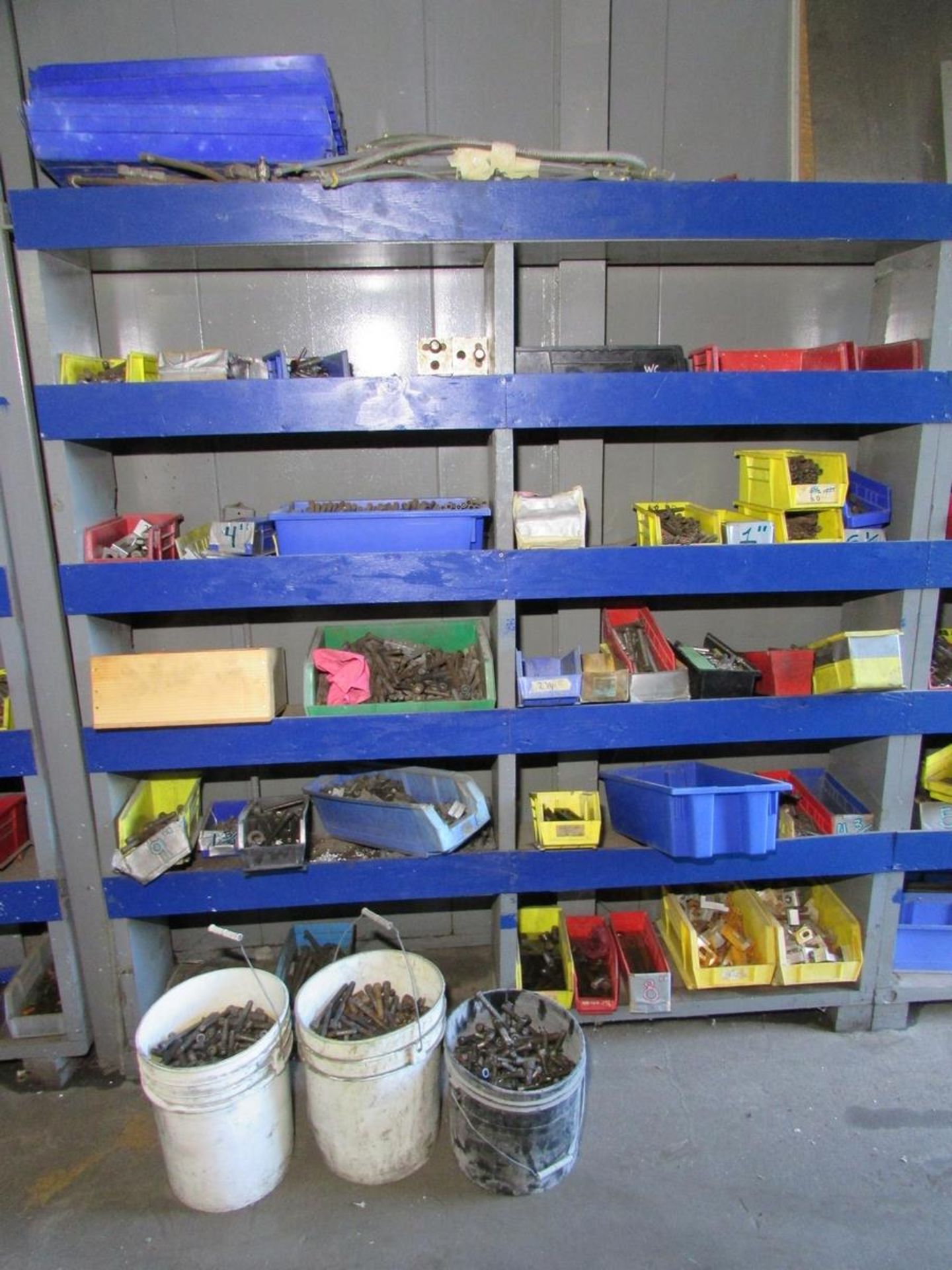 LOT - (10) SHELVING UNITS, W/ MISC. CONTENTS: LARGE ASSORTMENT OF HARDWARE, NUTS, BOLTS, FITTINGS, - Image 3 of 17