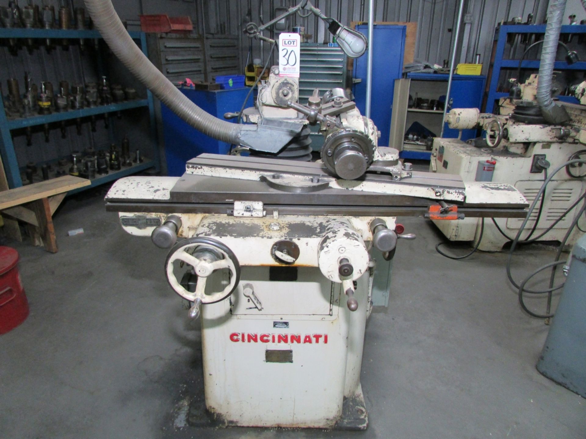 CINCINNATI UNIVERSAL CUTTER AND TOOL GRINDER, MODEL NO. 2, 36" X 5-1/4" T-SLOTTED TABLE, WORKHEAD - Image 2 of 12