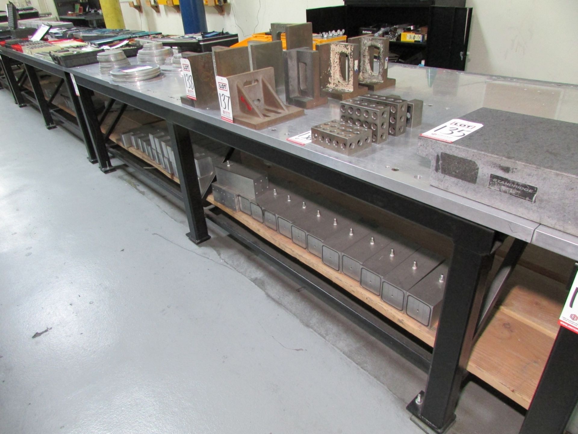 ALUMINUM TOP LAYOUT TABLE, 126" X 48" X 1-1/4" - Image 2 of 2