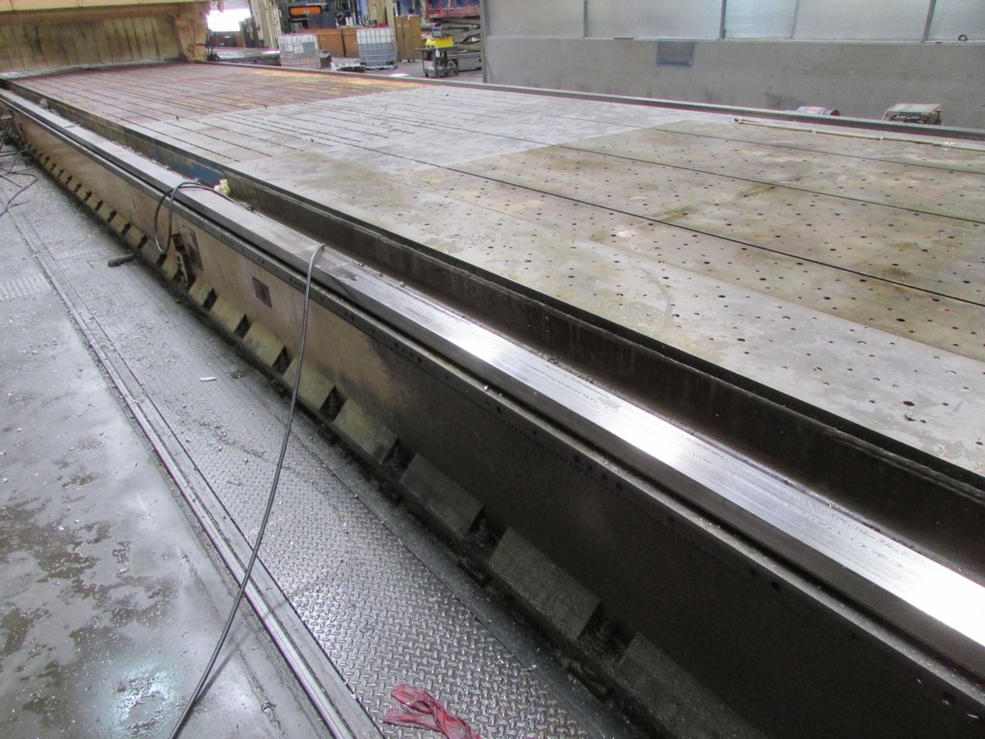 T-SLOTTED GANTRY MILL TABLE, 120' X 160", 125' BEDWAY LENGTH - Image 12 of 18