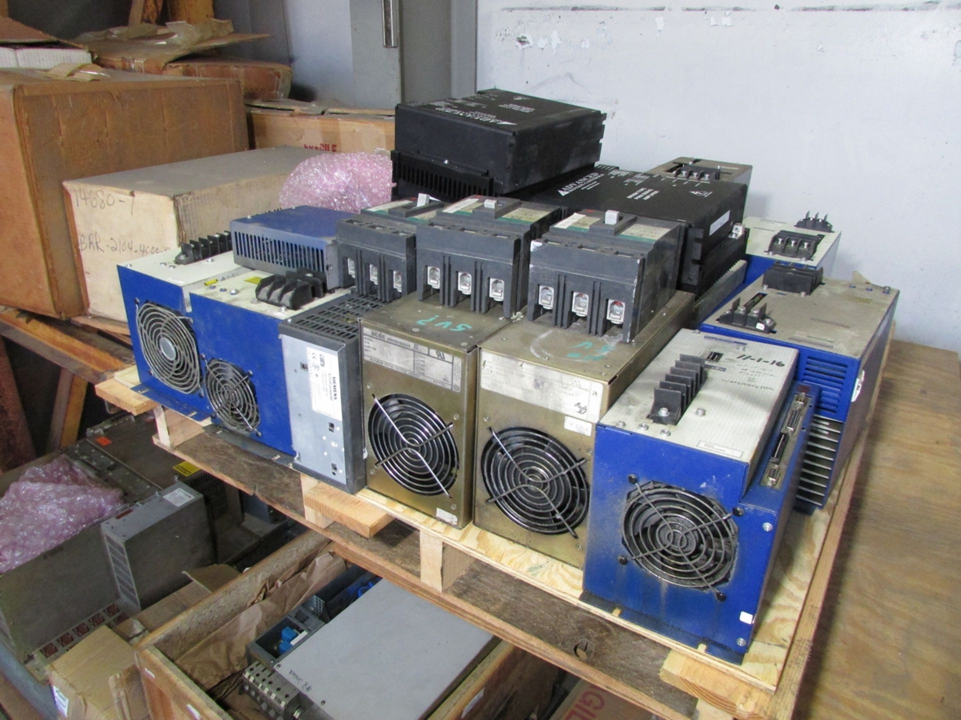 LOT - (10) PALLETS OF ASSORTED DRIVES AND ELECTRICAL COMPONENTS, OF VARIOUS CONDITION - Image 6 of 13