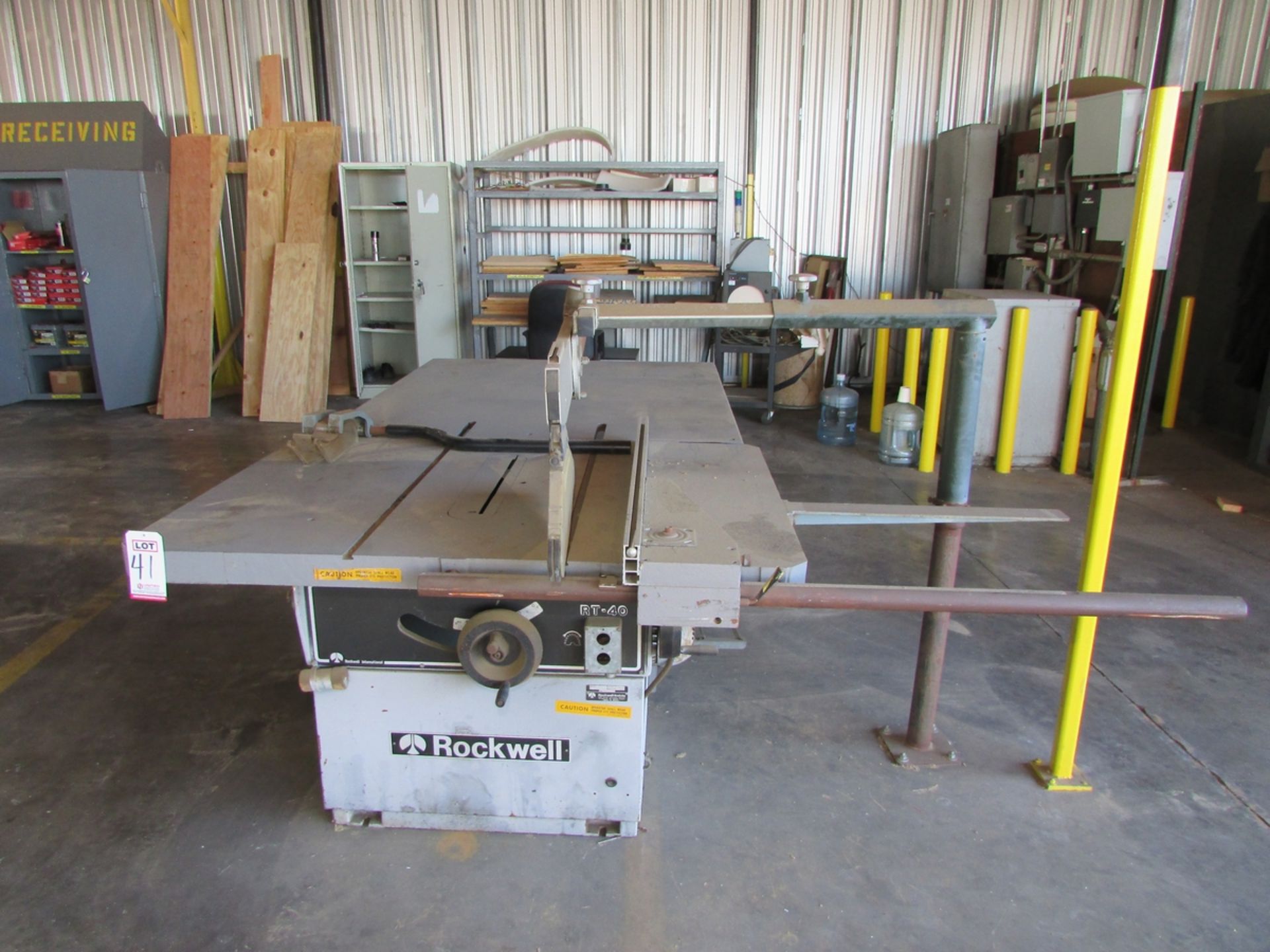 ROCKWELL INVICTA 12" TILTING ARBOR TABLE SAW, MODEL RT-40, S/N 1012, ALTENDORF WA107 GUARD, 60" X - Image 2 of 10