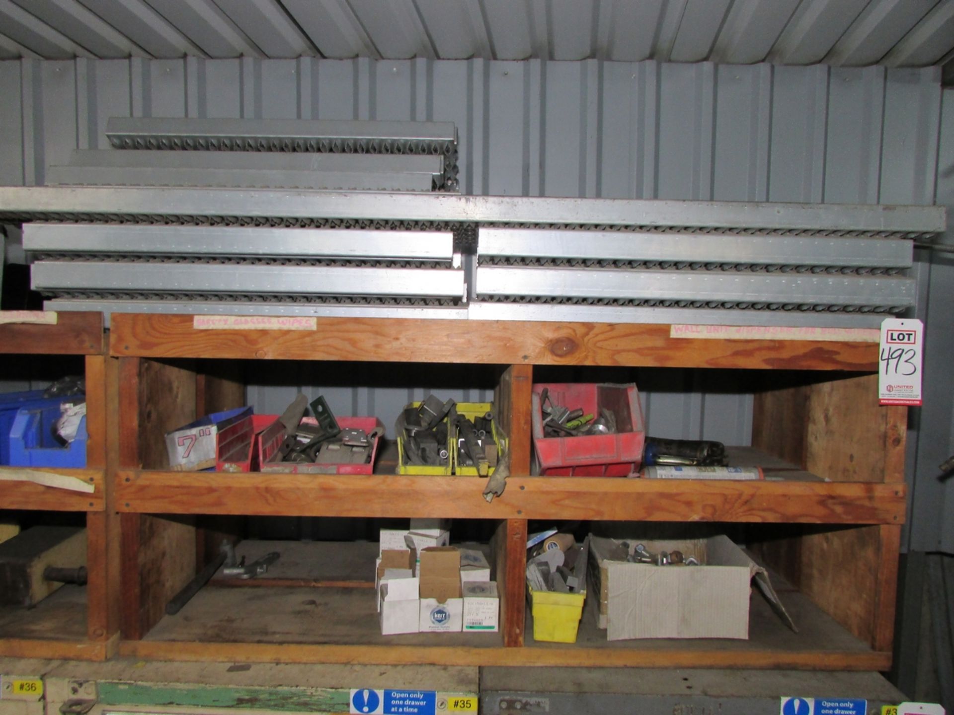 LOT - (10) SHELVING UNITS, W/ MISC. CONTENTS: LARGE ASSORTMENT OF HARDWARE, NUTS, BOLTS, FITTINGS, - Image 7 of 17