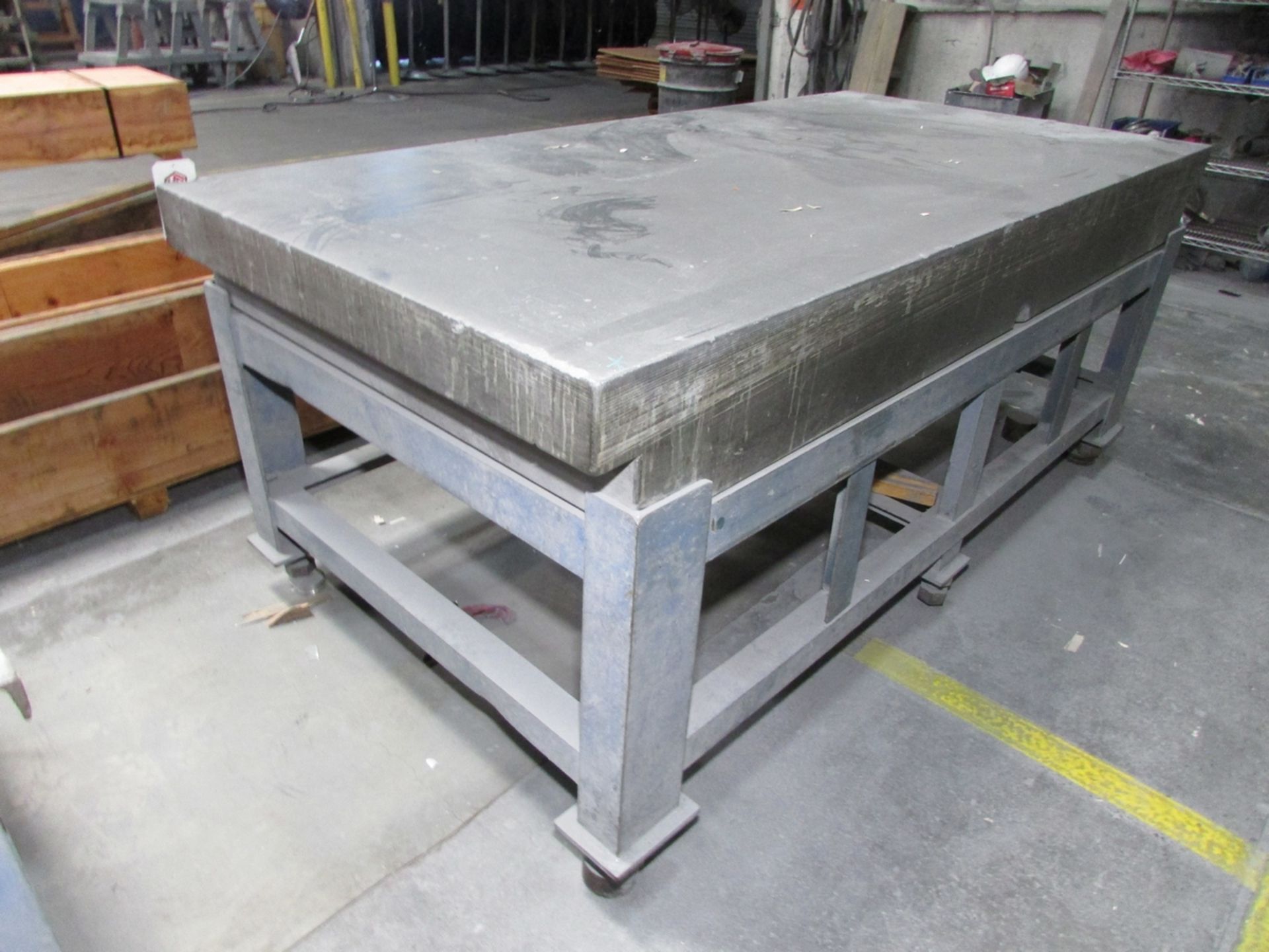 GRANITE SURFACE TABLE, 8' X 48" X 10" - Image 4 of 4