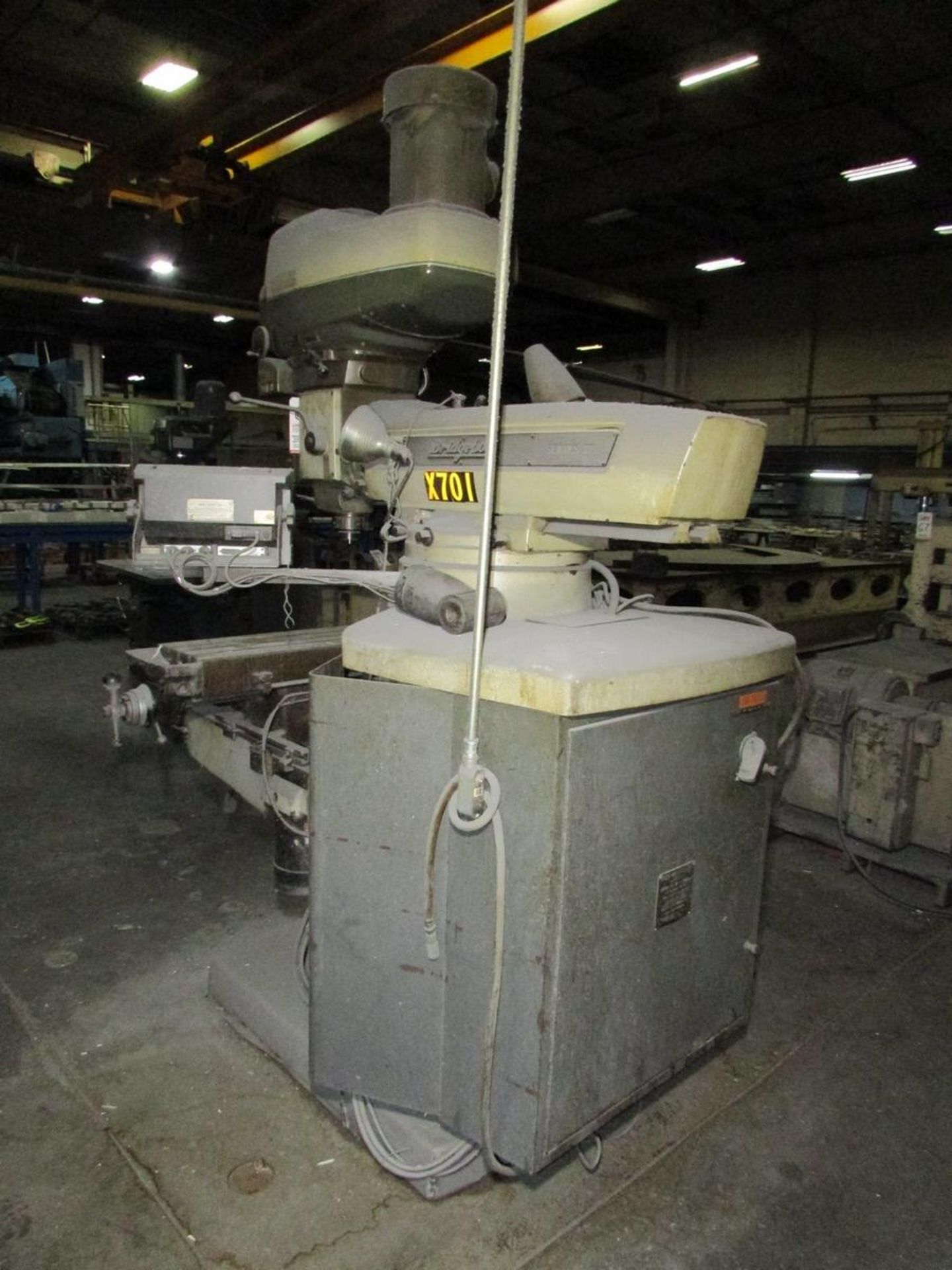 BRIDGEPORT VERTICAL MILLING MACHINE, SERIES II, 58" X 11" T-SLOTTED TABLE W/ TABLE AND KNEE POWER - Image 10 of 12