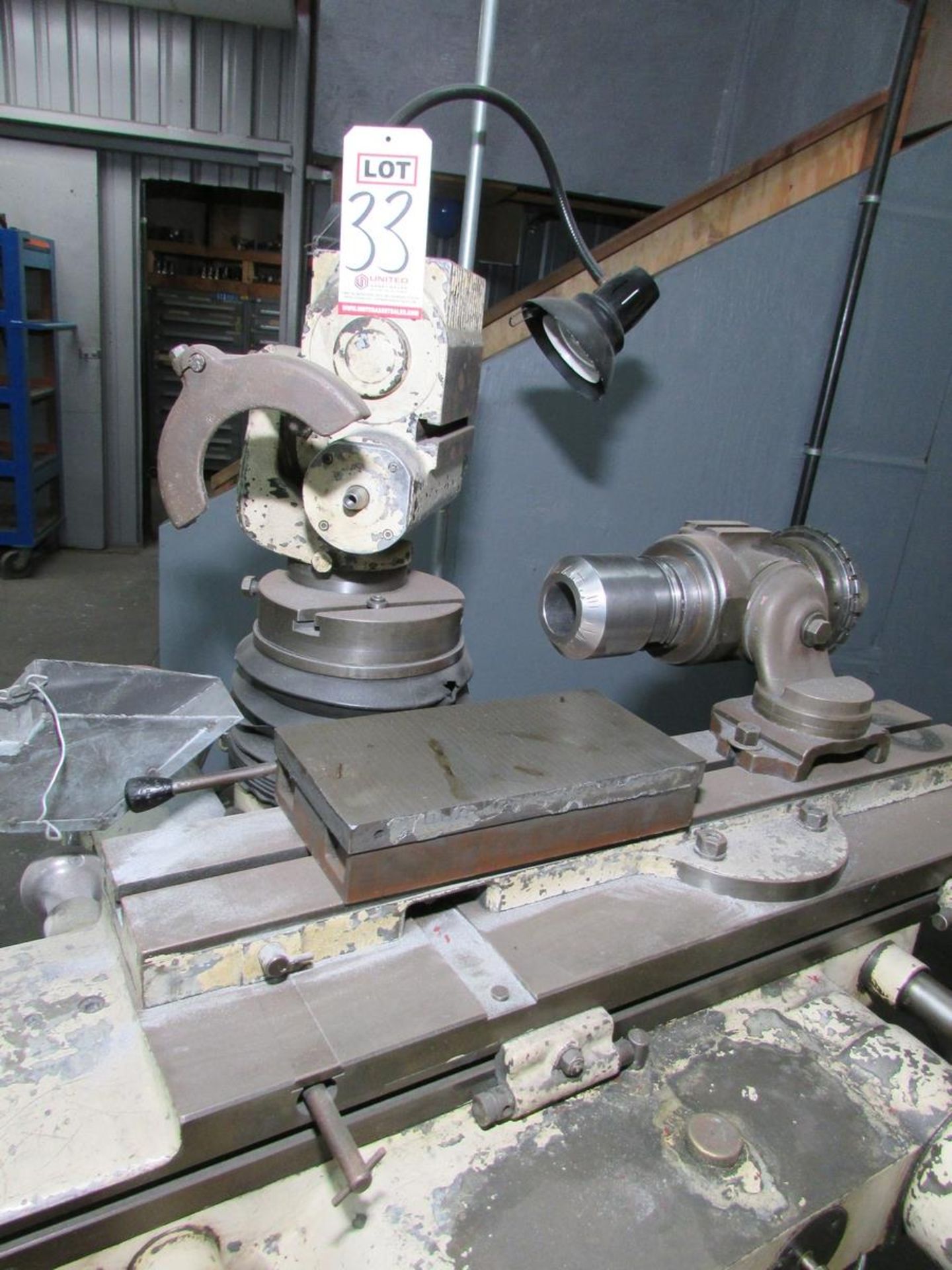 CINCINNATI UNIVERSAL CUTTER AND TOOL GRINDER, MODEL NO. 2, 36" X 5-1/4" T-SLOTTED TABLE, WORKHEAD - Image 3 of 12