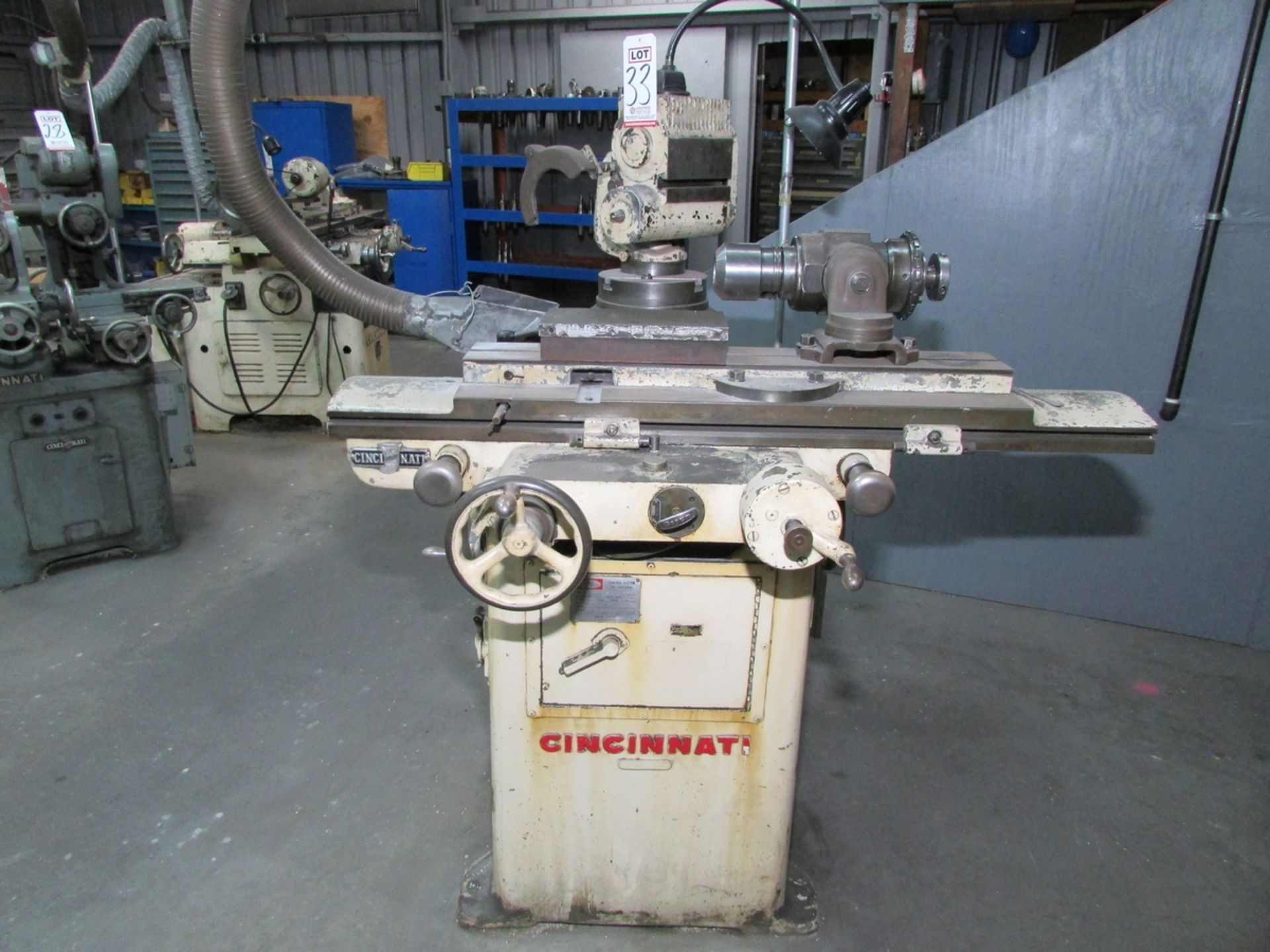 CINCINNATI UNIVERSAL CUTTER AND TOOL GRINDER, MODEL NO. 2, 36" X 5-1/4" T-SLOTTED TABLE, WORKHEAD - Image 2 of 12