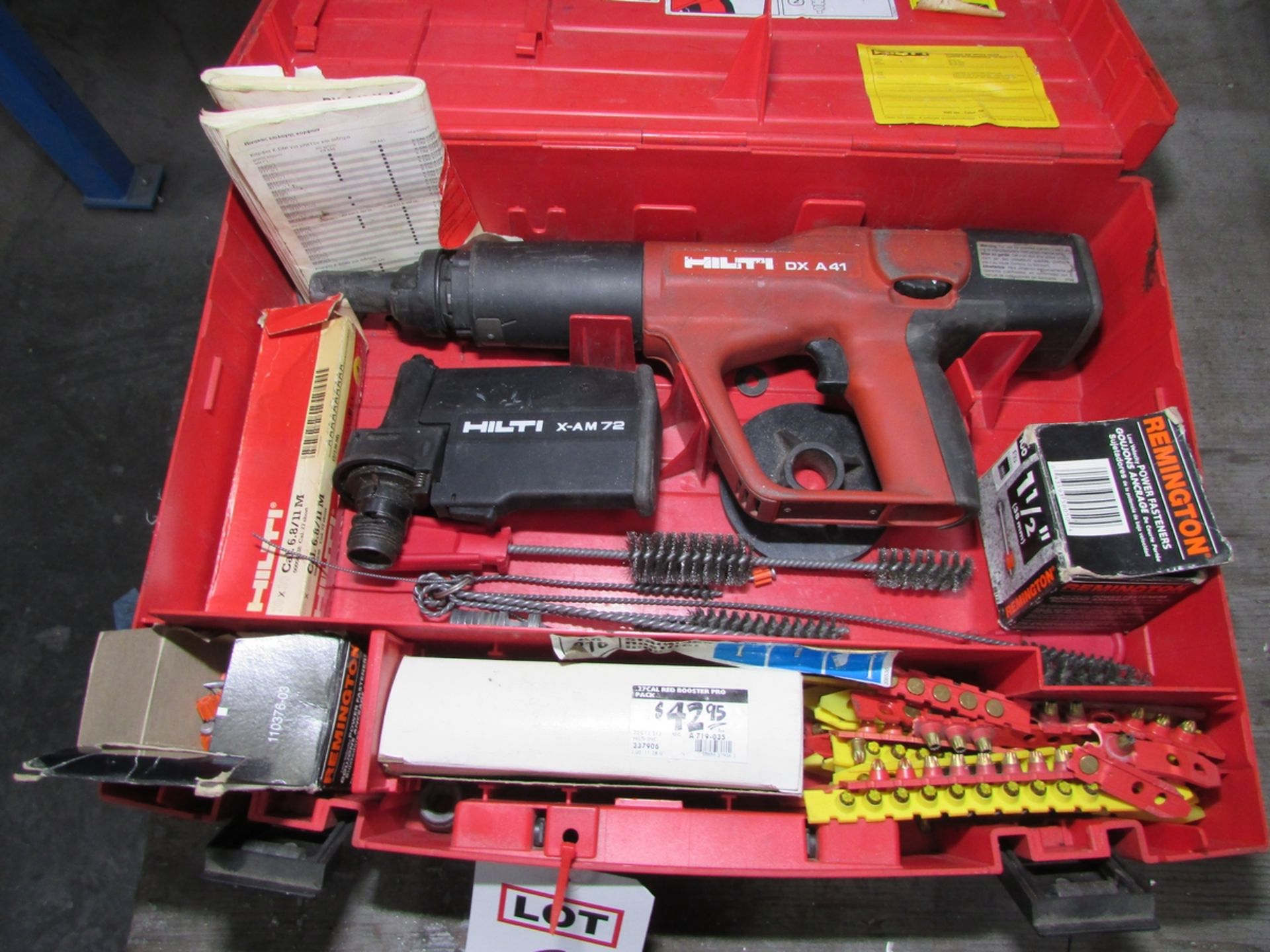 HILTI POWDER ACTUATED FASTENING TOOL, MODEL DX A41, W/ HILTI X-AM72 MAGAZINE ATTACHMENT - Image 2 of 3