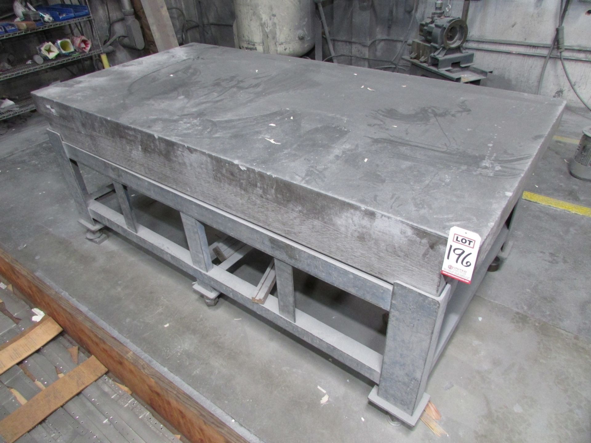 GRANITE SURFACE TABLE, 8' X 48" X 10"