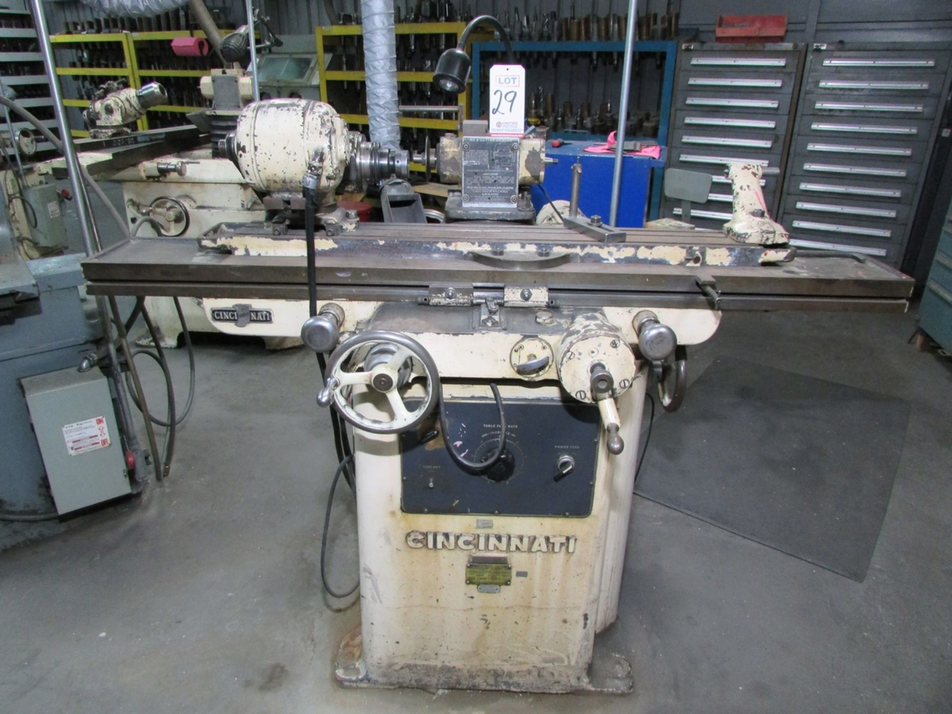 CINCINNATI UNIVERSAL CUTTER AND TOOL GRINDER, MODEL NO. 2, 44" X 6" T-SLOTTED TABLE, CYLINDRICAL - Image 2 of 12