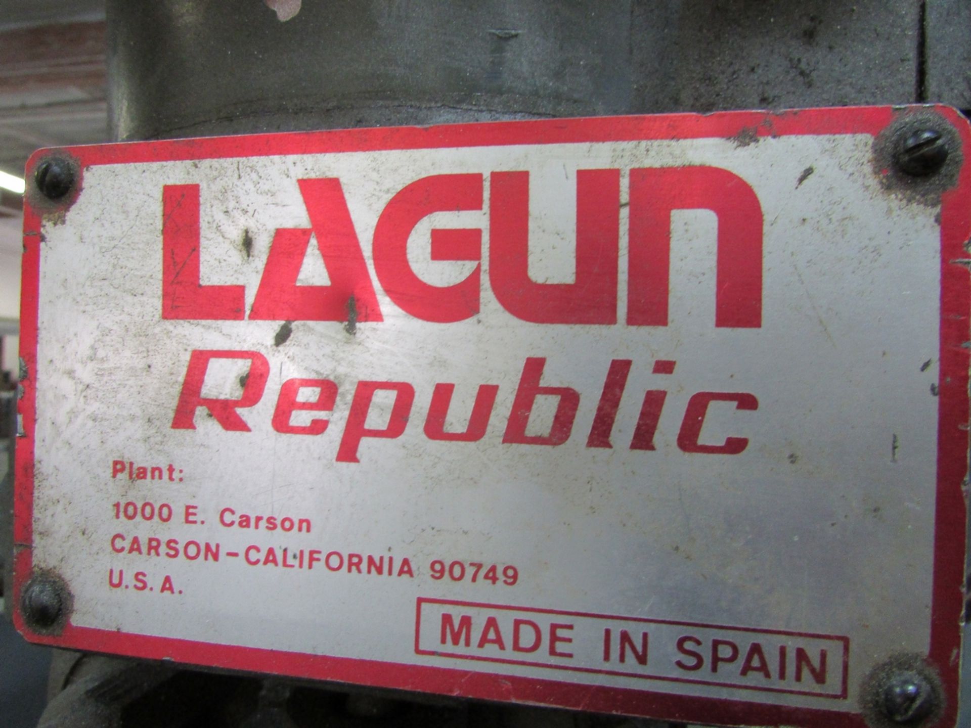 LAGUN REPUBLIC VERTICAL MILLING MACHINE, 50" X 10" T-SLOTTED TABLE, 5" QUILL STROKE, 55-2940 RPM - Image 13 of 13